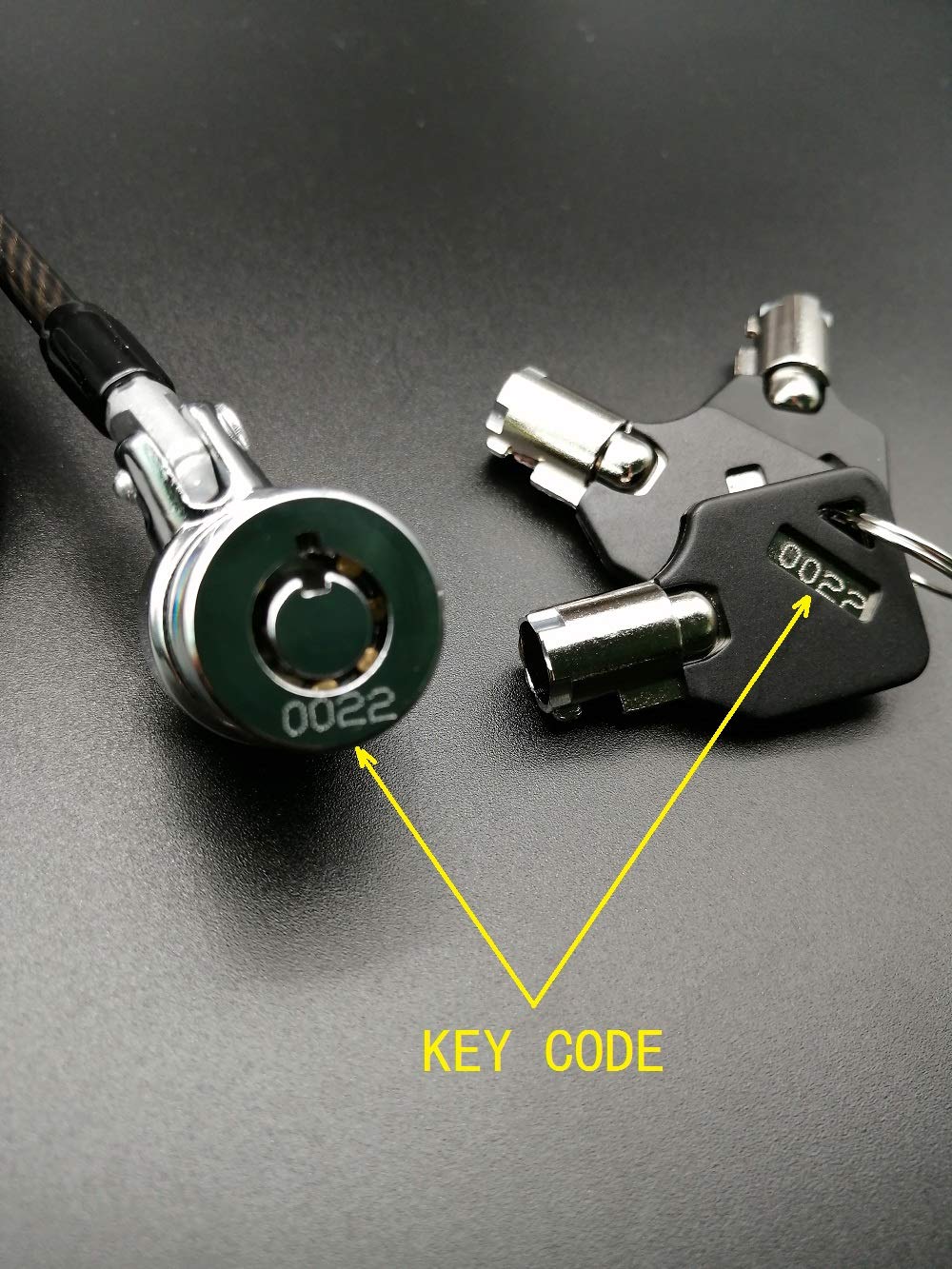 Loradar 8Feet 3Keys Security Retractable Cable Lock Portable Keyed Laptop Lock For Monitors, Laptops, Macbooks, Tablets, Ipad,Ma