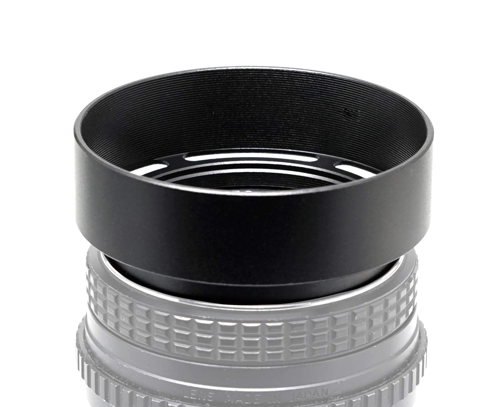 Fotasy Metal 49Mm Vented Lens Hood, 49Mm Metal Hood, 49Mm Lens Hood For Fuji Leica Leitz Panasonic Olympus Panasonic Sony Lens,