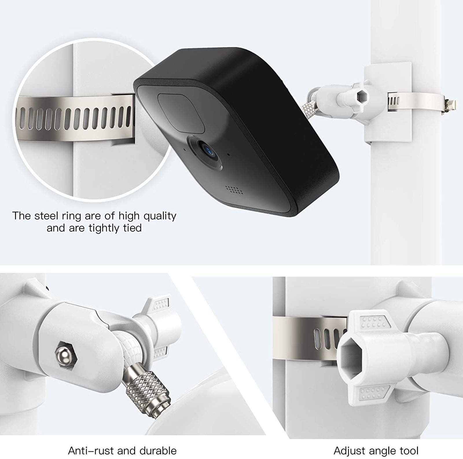 Blink Camera Pole Mounting Bracket, Lyeiaa All New Blink Outdoor Blink Xt2 Wall Mount Bracket Holder, Applicable Pipe Diameter S