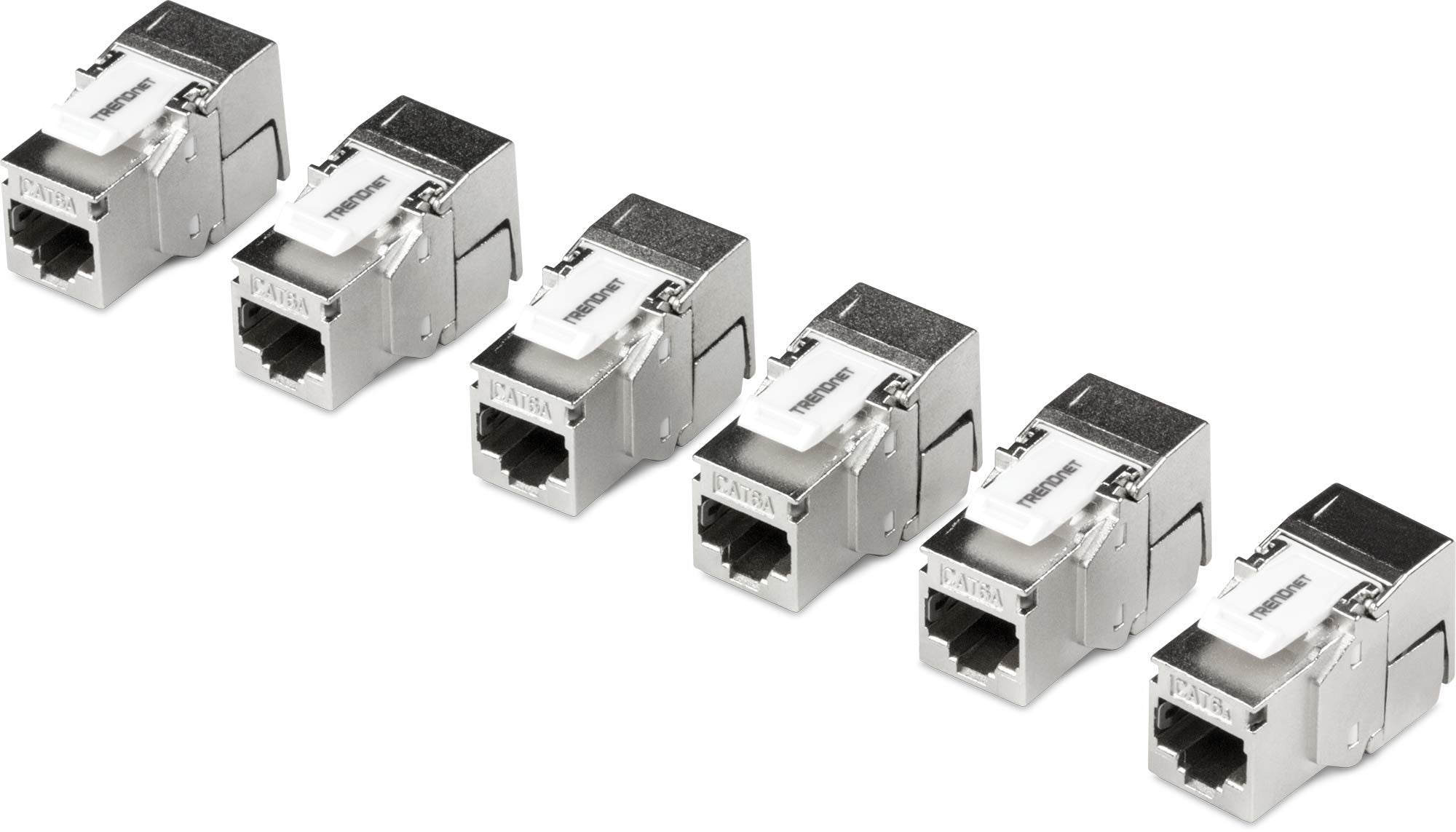 Trendnet Shielded Cat6A Rj45 Keystone Jack 6 Pack Bundle, Use With The Tc Kp24S Shielded Blank Keystone Patch Panel (Sold Separa