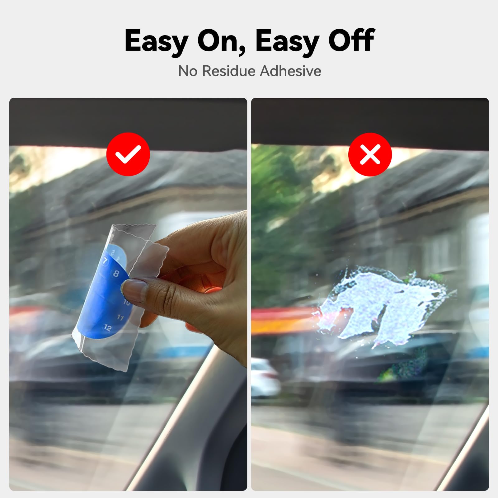 Redtiger Round Double Sided Adhesive Pad And Electrostatic Stickers,Suitable For Dash Cam Suction Cup Mounting,Enhanced Safety A