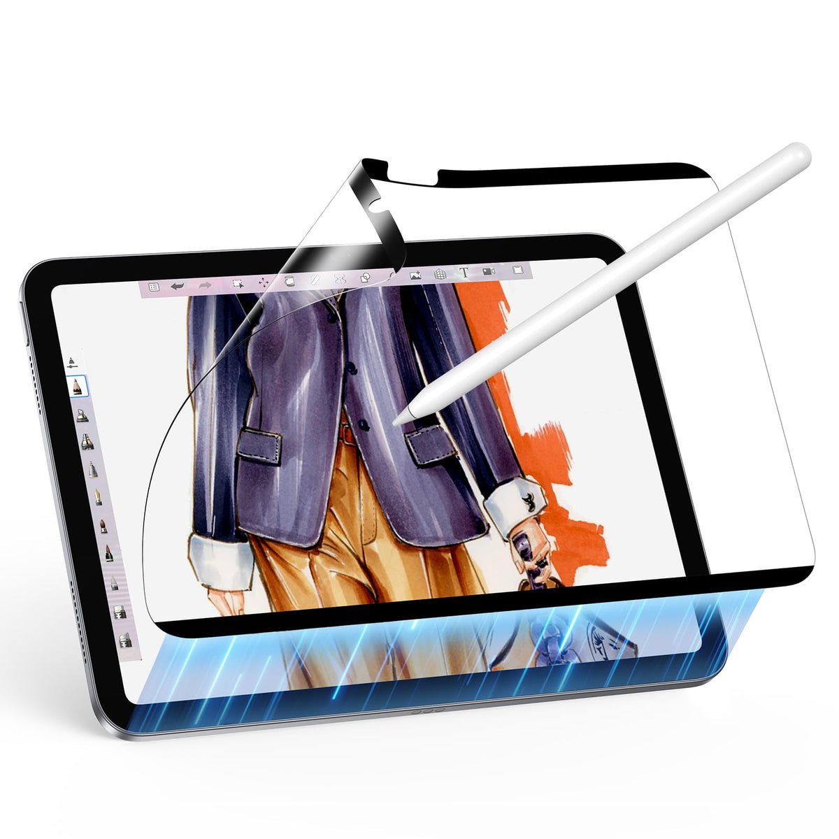 Esr Paper-Feel Magnetic Screen Protector For Ipad 11Th/10Th Generation A16 (11/10.9 Inch, 2025/2022), Write And Draw Like On Paper, Detachable And Reusable, Compatible With Tempered Film, Anti-Glare