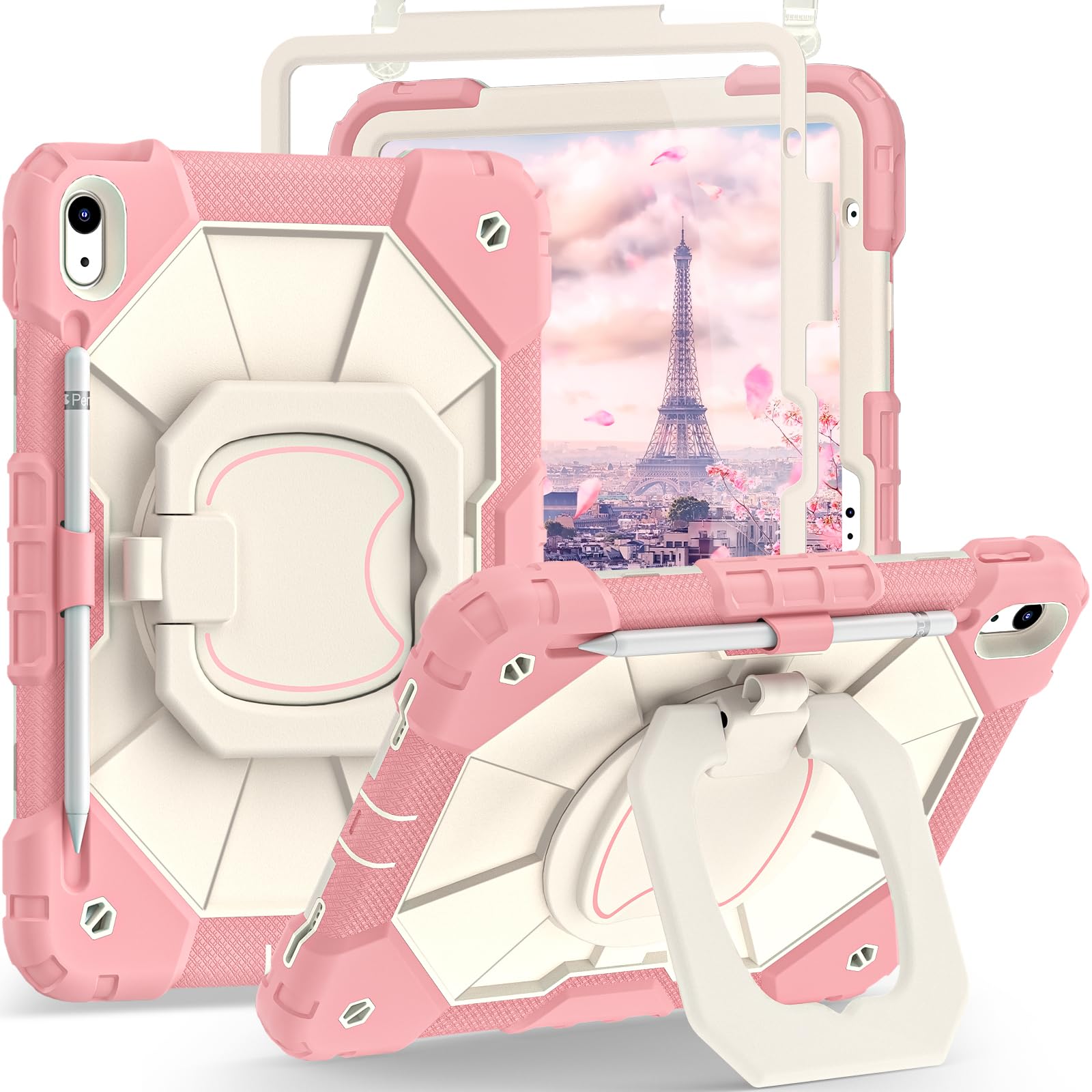 Auizotl Case for iPad (A16) 11th/10th Generation 11/10.9 (2025/2022),Rotating Stand iPad Case 10th Gen with Screen Protector