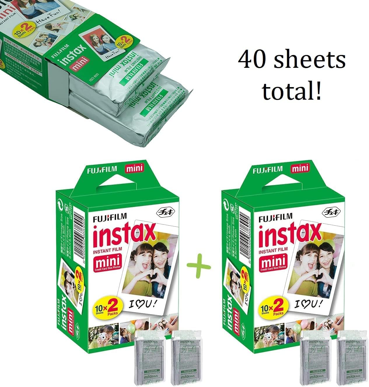 Fujifilm Instax Mini 11 Instant Camera + Custom Case + Fuji Instax Film Value Pack (40 Sheets) Designer Photo Album For Fuji Ins