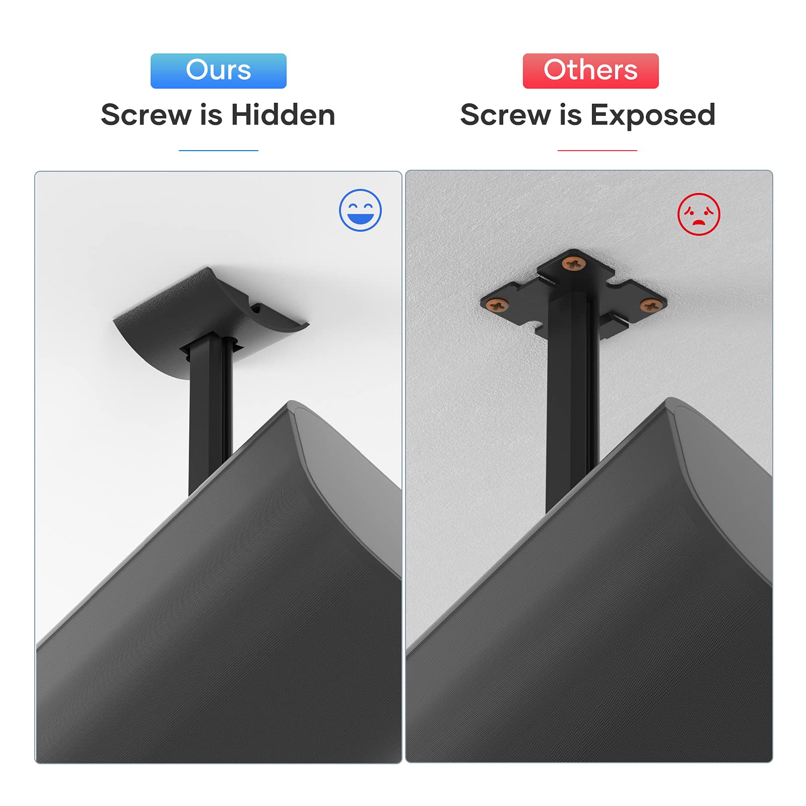 Notiela Speaker Ceiling Mount For Roku Speaker Wall Mount   Tilt And Swivel Adjustable Mounting Brackets For Roku Wireless Speak