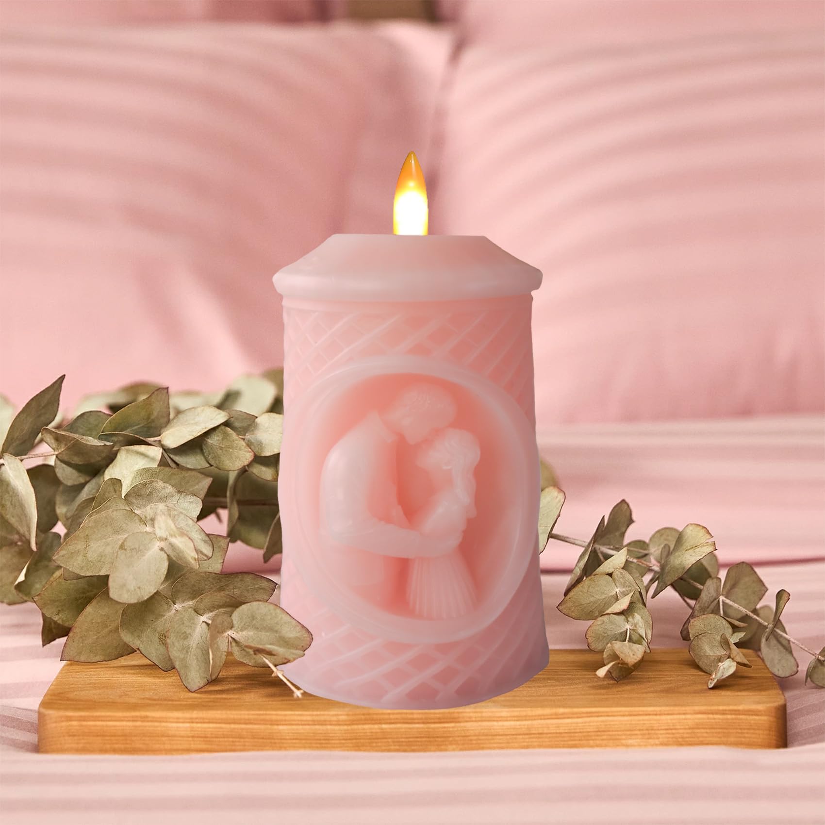 Valentines Day Flameless Led Candles With Timer Flickering Flameless Candles For Romantic Ambiance And Home Decoration