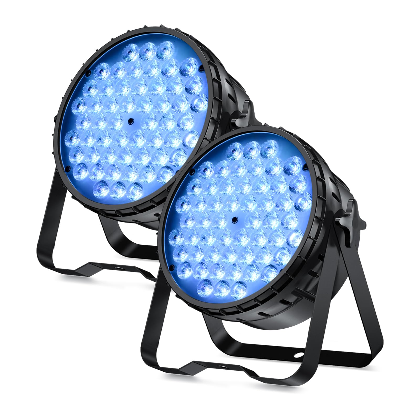BETOPPER DJ Light 2 Pack, 54x3W LED Par Lights, DMX Stage Lights Sound Activated, Strobe Wash Lighting for Wedding, Church, Part