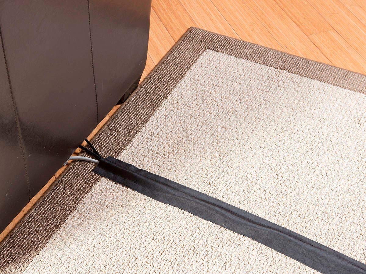 Monoprice Floor Wrap With Hook & Loop Fastener 76Mm Diameter 20 Feet Long Black