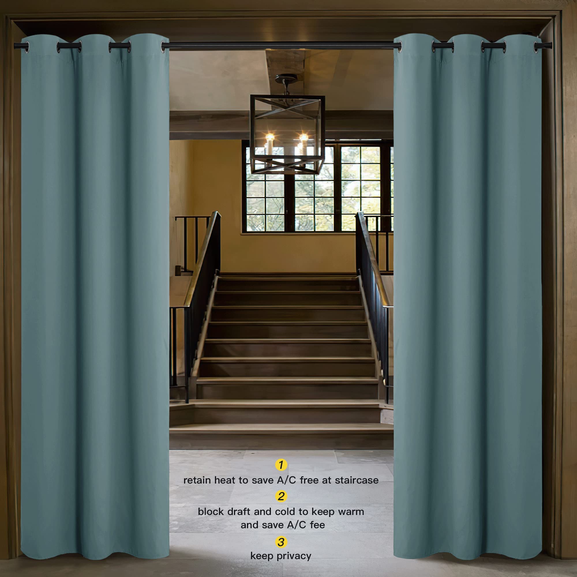 Nicetown Door Screen Cover For Air Conditioner Room, Insulated Faux Accordion Door, Privacy Draft Keep Heat Out Bedroom Kitchen