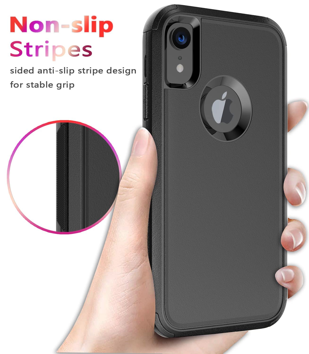 Diverbox iPhone XR Case - Shockproof, Dropproof, Dust-Proof, Heavy Duty, Black, Thermoplastic Polyurethane, Model DIVERBOX-TQ2