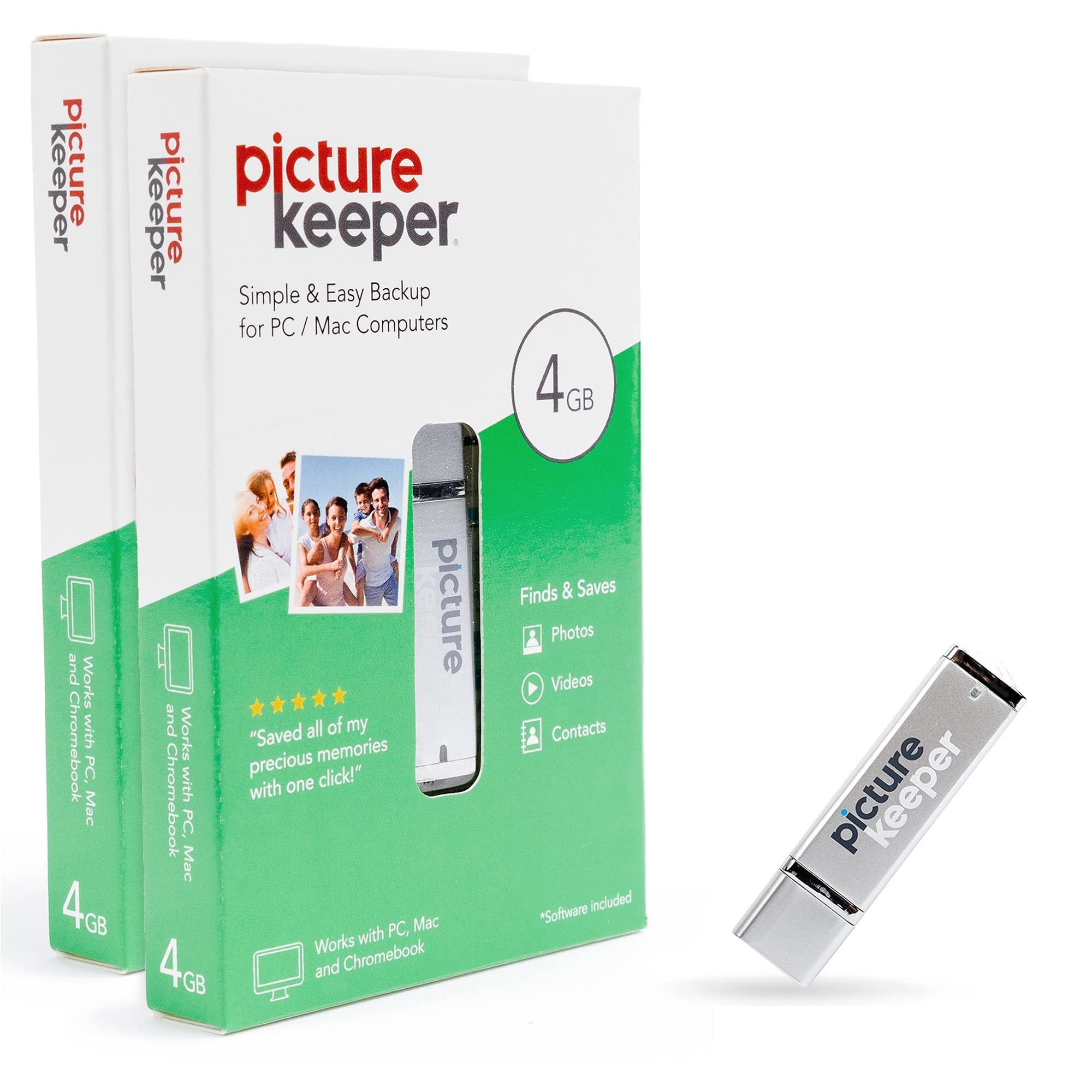 Picture Keeper Photo & Video Usb Flash Drive For Pcs, Apple, & Android Devices, 4Gb Thumb Drive