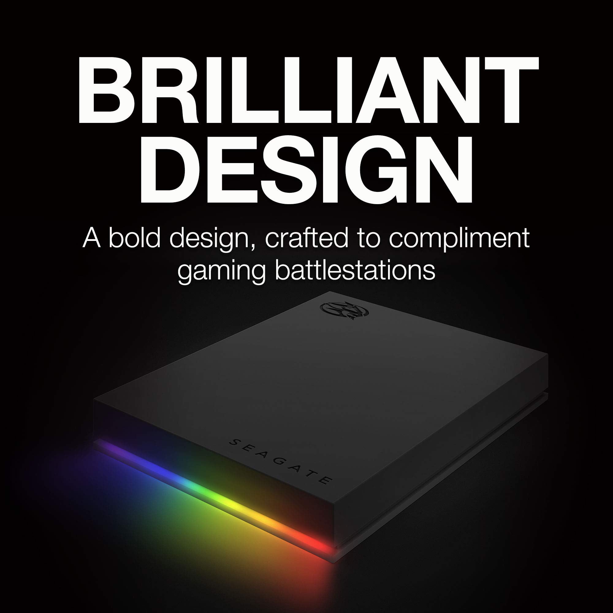 Seagate Firecuda Gaming Hard Drive External Hard Drive 1Tb - Usb 3.2 Gen 1, Rgb Led Lighting For Pc And Mac With Rescue Services