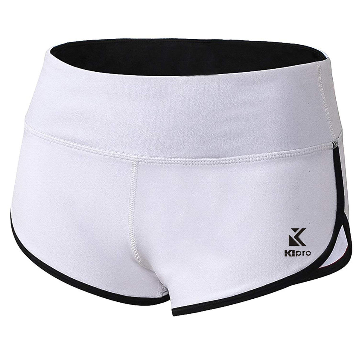 Kipro Women Shorts Classic Casual Fit Comfortable Stretch Everyday Essential Shorts Whiteblack, Medium