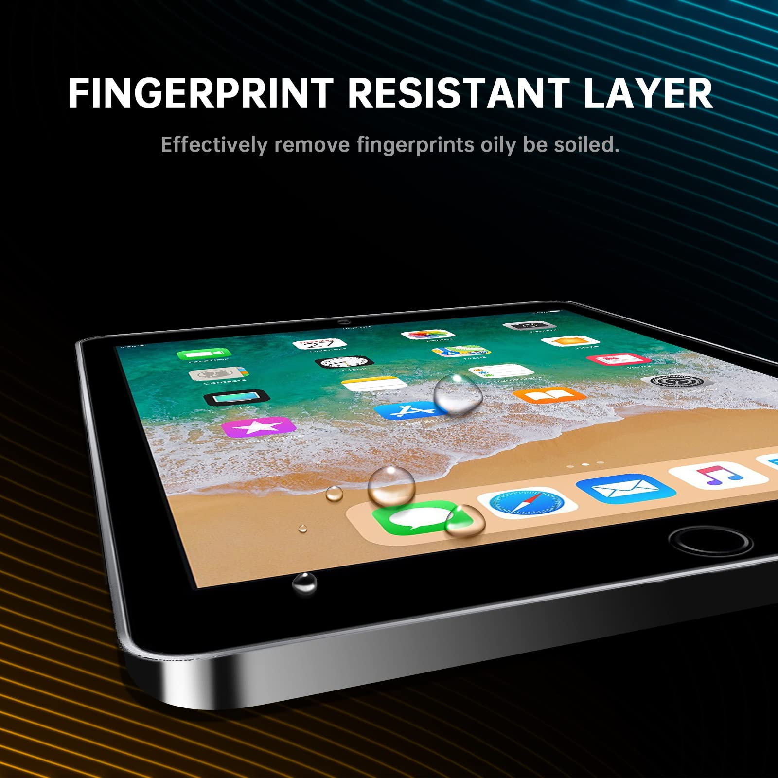 Avakot 2 Pack Screen Protector For Ipad 6Th Generation 9.7 Inch, Anti Scratch Tempered Glass Film For Ipad 5Th Gen/Air 2/Air 1/P