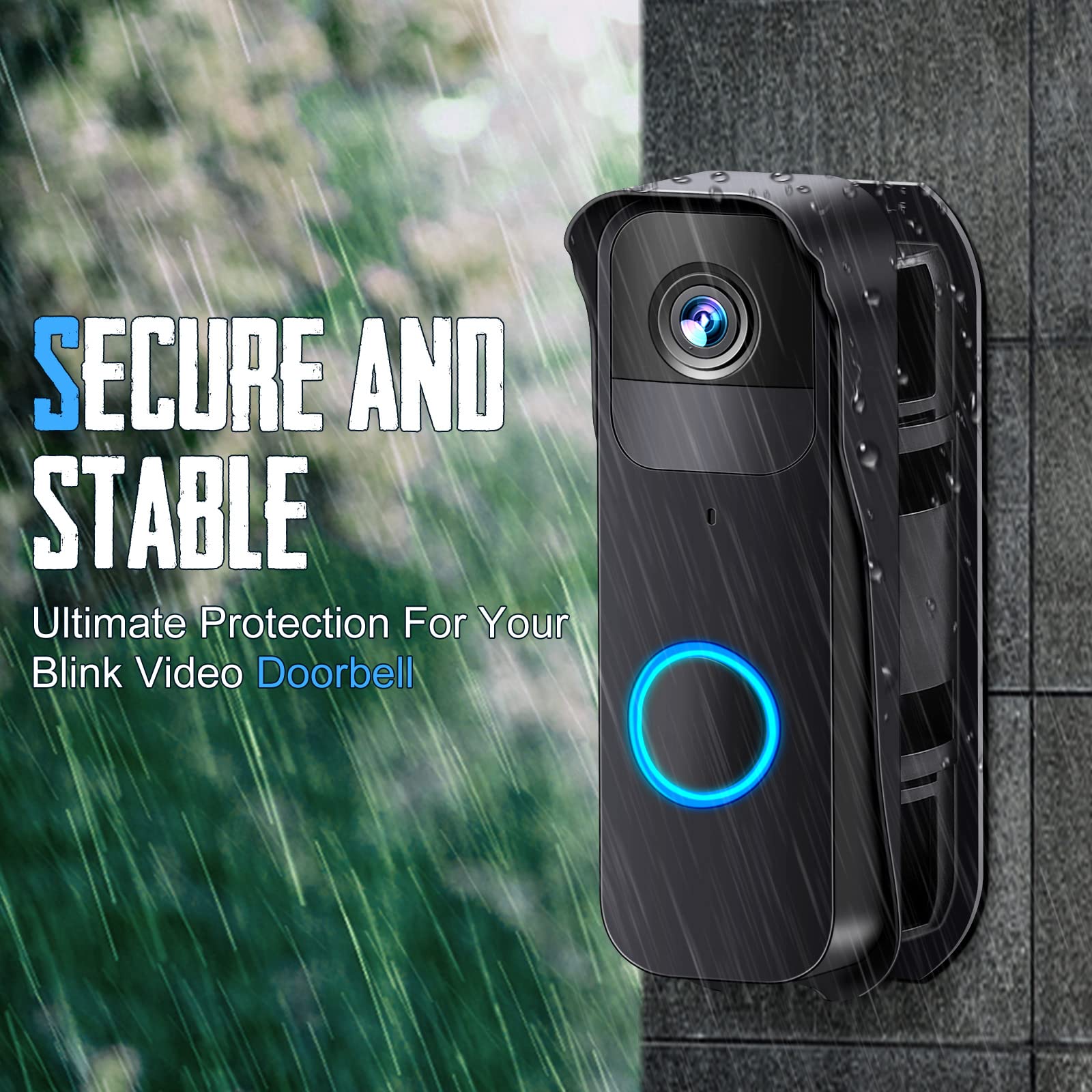 Blink Anti Theft Video Doorbell Door Mount, Adjustable Angle Wall Mount For Blink Video Doorbell Mounting Bracket   Easy Install