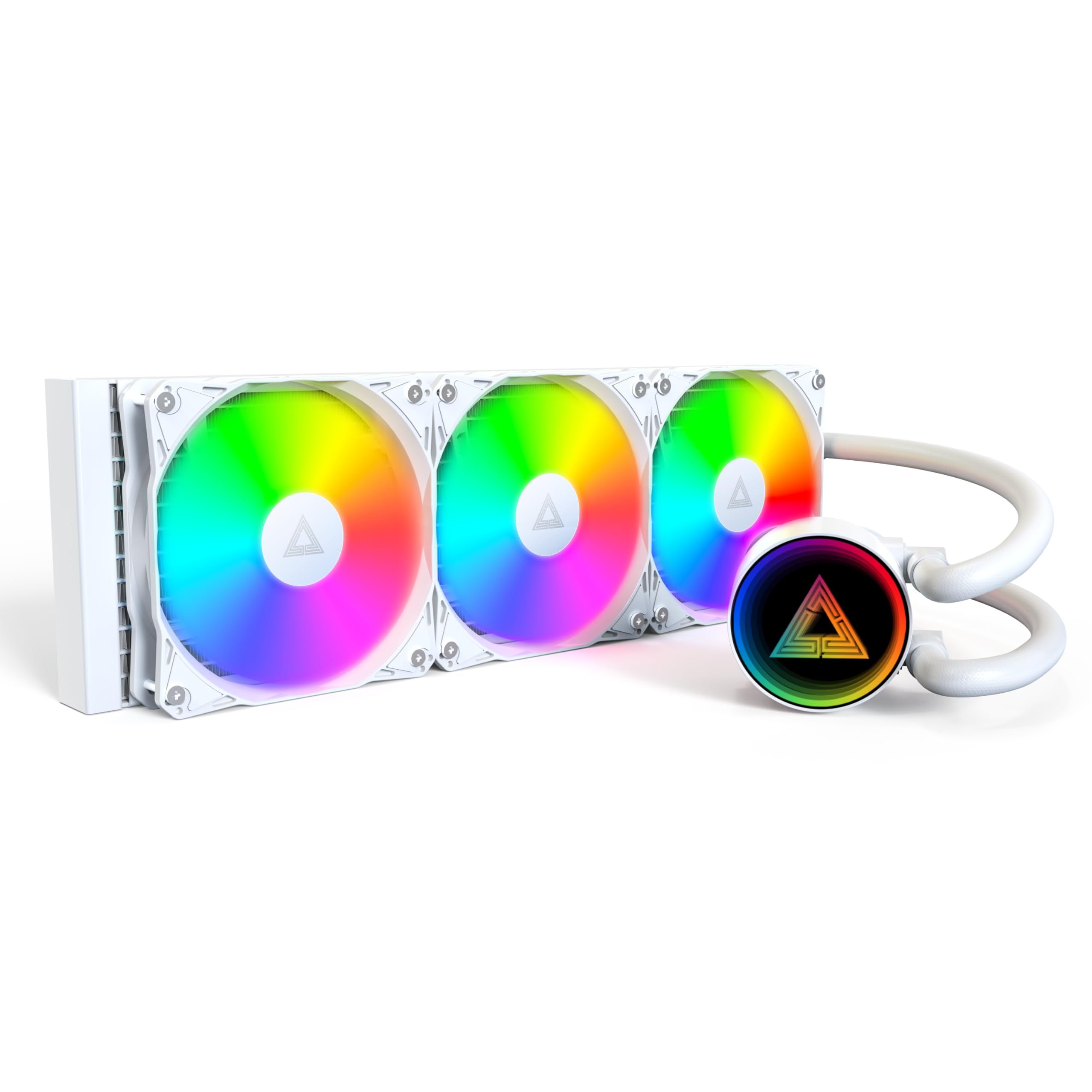 MONTECH LightFlow ARGB 360 CPU Liquid Cooler, 360mm AIO with Infinity Mirror Design, 3100RPM Pump, 3x120mm ARGB Fans, Intel & AM