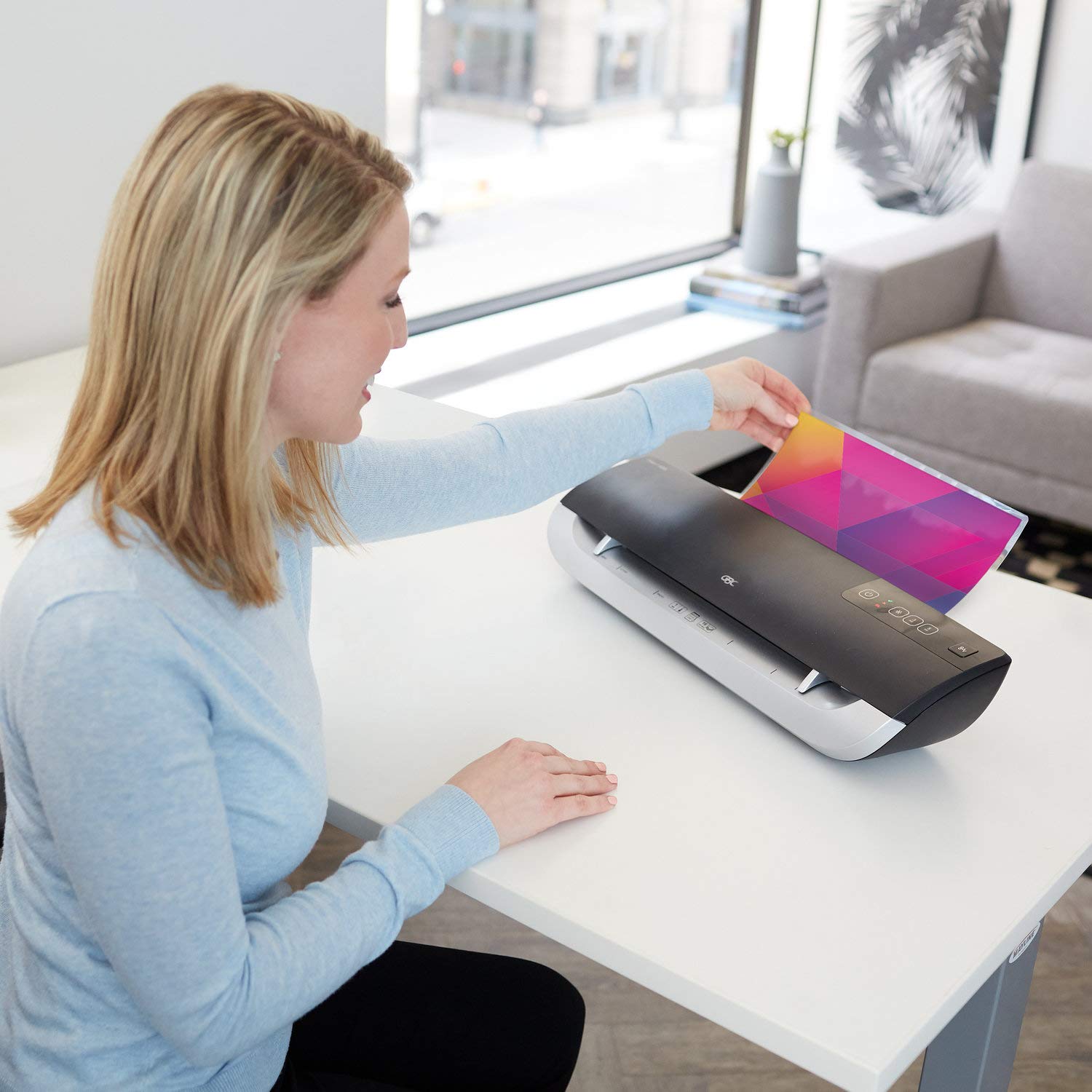 Gbc Thermal Laminator Machine, Fusion 3100L, 12 Inch, 1 Min Warm Up, 3 7 Mil, With 30 Ezuse Laminating Pouches For Home, Office And Classroom, Black (1703076)