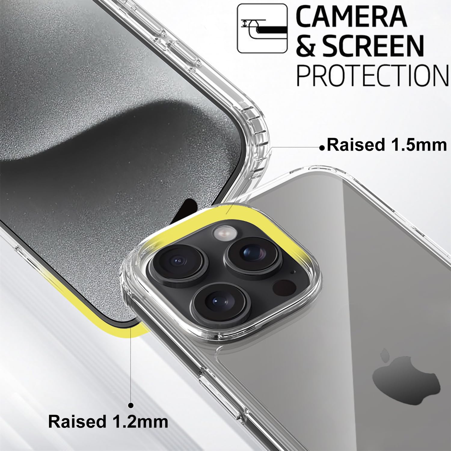 Tenoc Phone Case Compatible With Iphone 16 Pro Max, Clear Case Non Yellowing Protective Bumper Hard Back Cover For 6.9 Inch