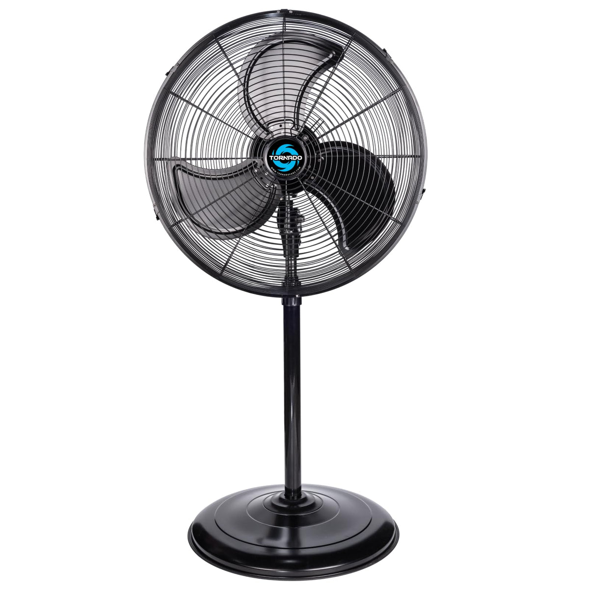 Tornado   20 Inch High Velocity Metal Oscillating Pedestal Fan 5250 Cfm   Commercial, Industrial Use Water Resistant