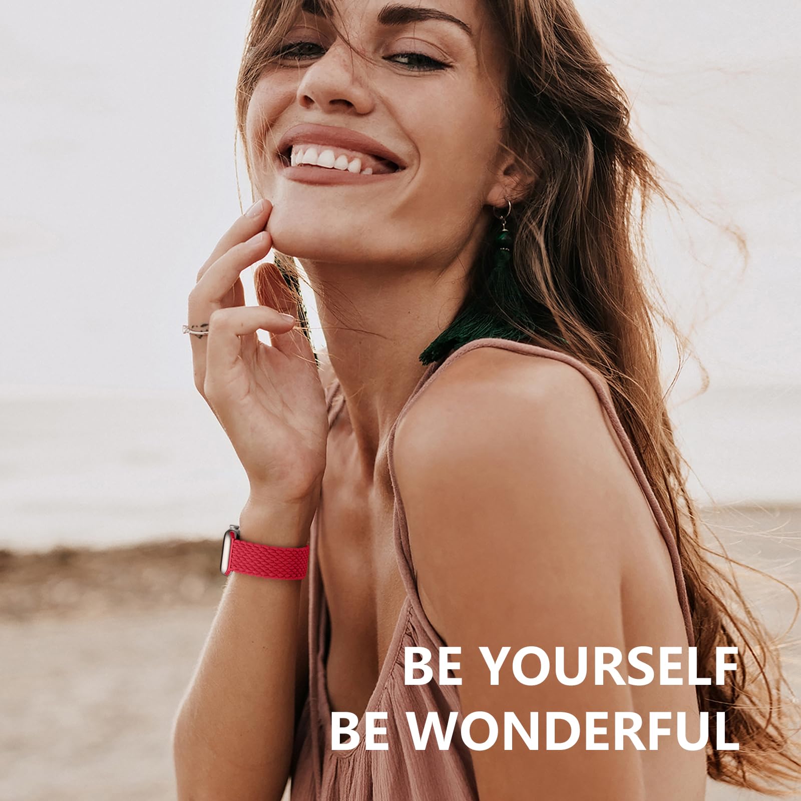 Zedoli Braided Solo Loop Compatible With Apple Watch Band 46Mm 45Mm 44Mm 42Mm 49Mm Men, Stretchy Nylon Solace Band Elastic Sport