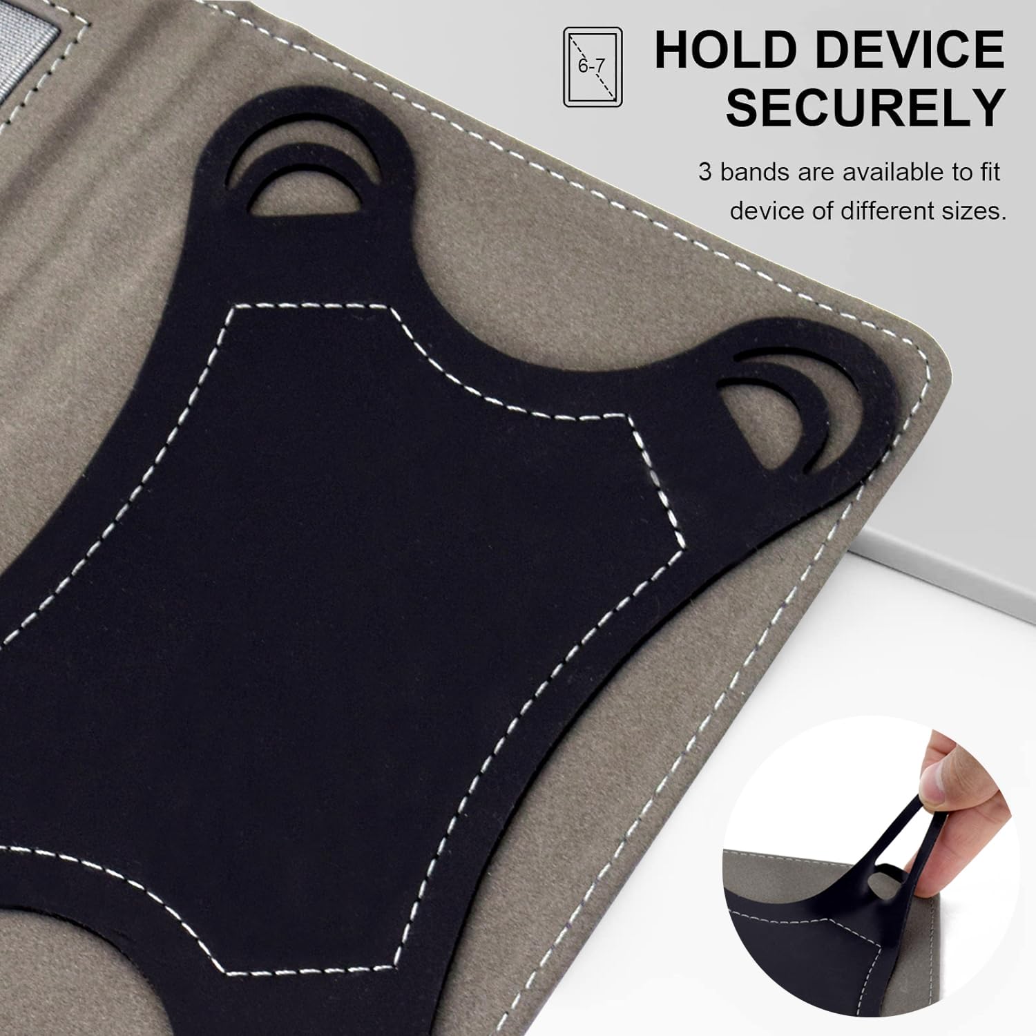 Kerom Universal 6 Inch Ereader Case, Universal Ereader Case 6 Inch, Pu Leather Stand Cover With Hand Strap For All 6   Kindle/