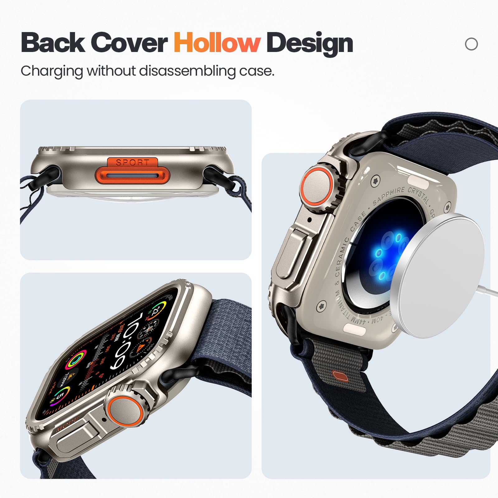 Goton Metal Bumper Case For Apple Watch 44Mm Series 6 5 4 Se Protector, [Turn 44Mm Into Ultra Seamlessly] Iwatch Rugged Bumper 4