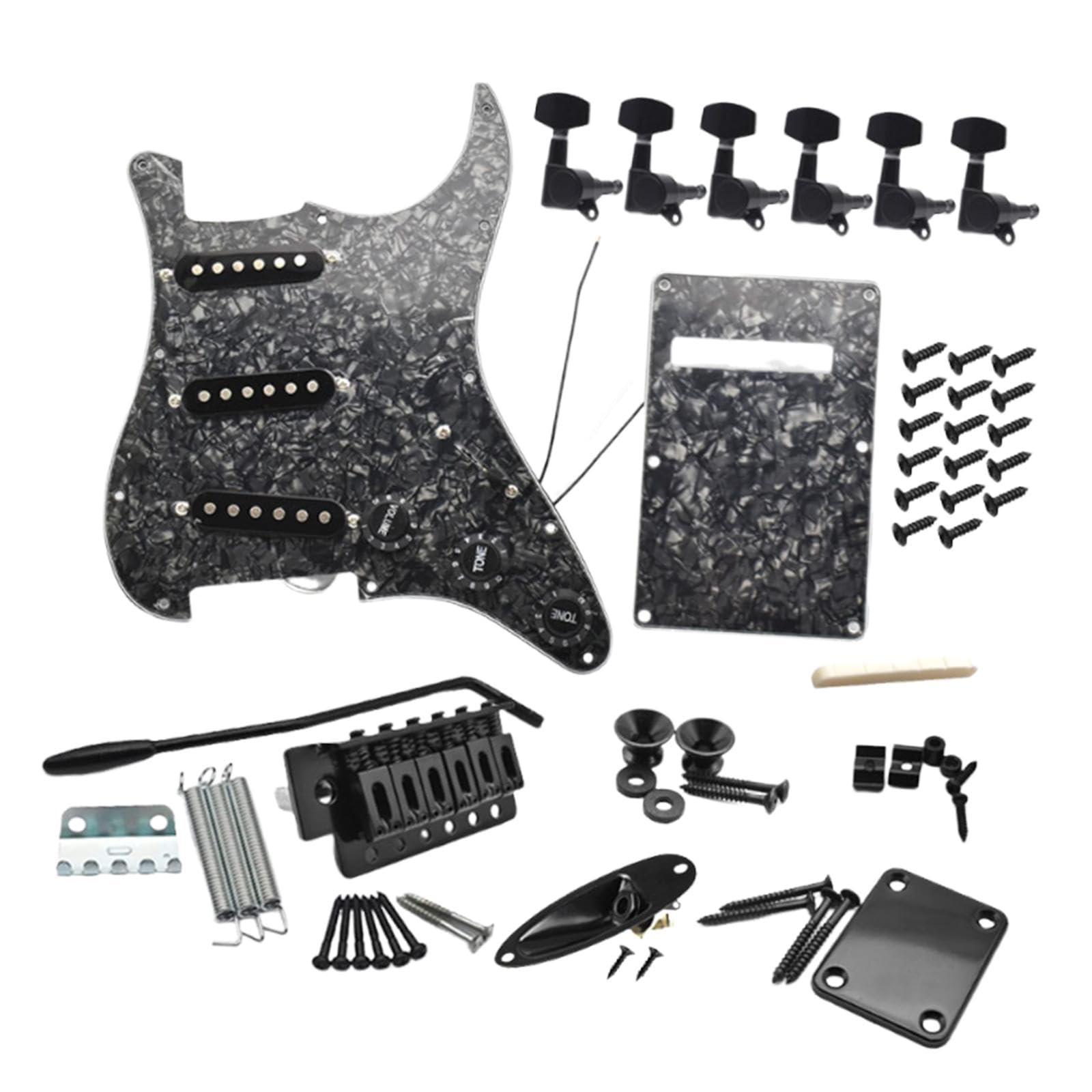 Calandis Diy Electric Guitar Kits Portable Retro Multifunction Backplate Accesssories Black C | Pickguards | Guitar Parts | Part