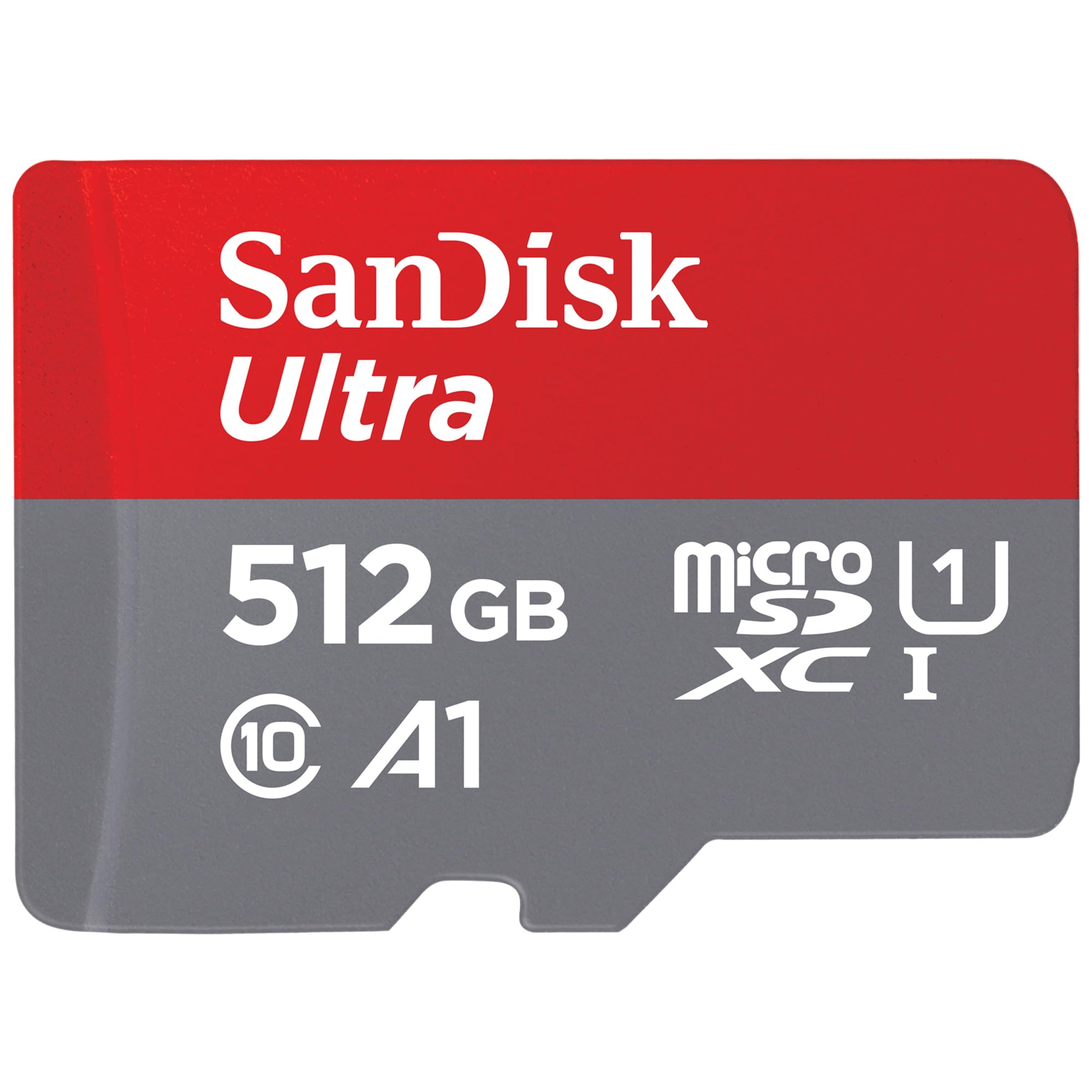 SanDisk 512GB Ultra microSDXC UHS-I Memory Card with Adapter - Up to 150MB/s, C10, U1, Full HD, A1, MicroSD Card - SDSQUAC-512G-