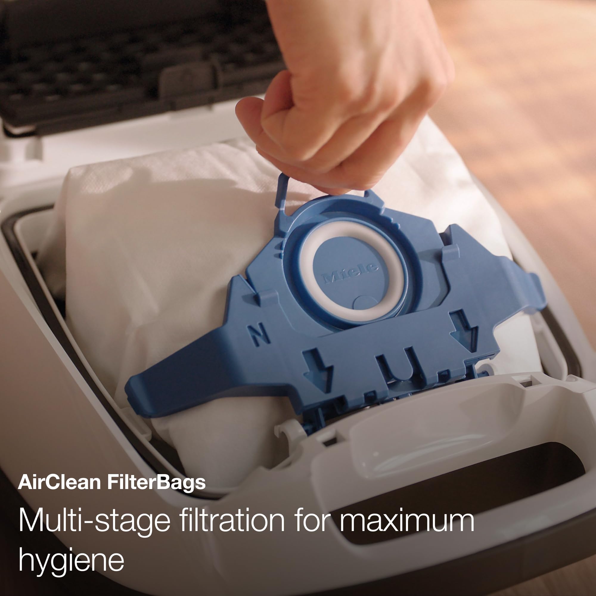 Miele Complete C3 Marin Bagged Canister Vacuum - Electrobrush for Carpets & Hard Floors, Marine Blue, Compact Size