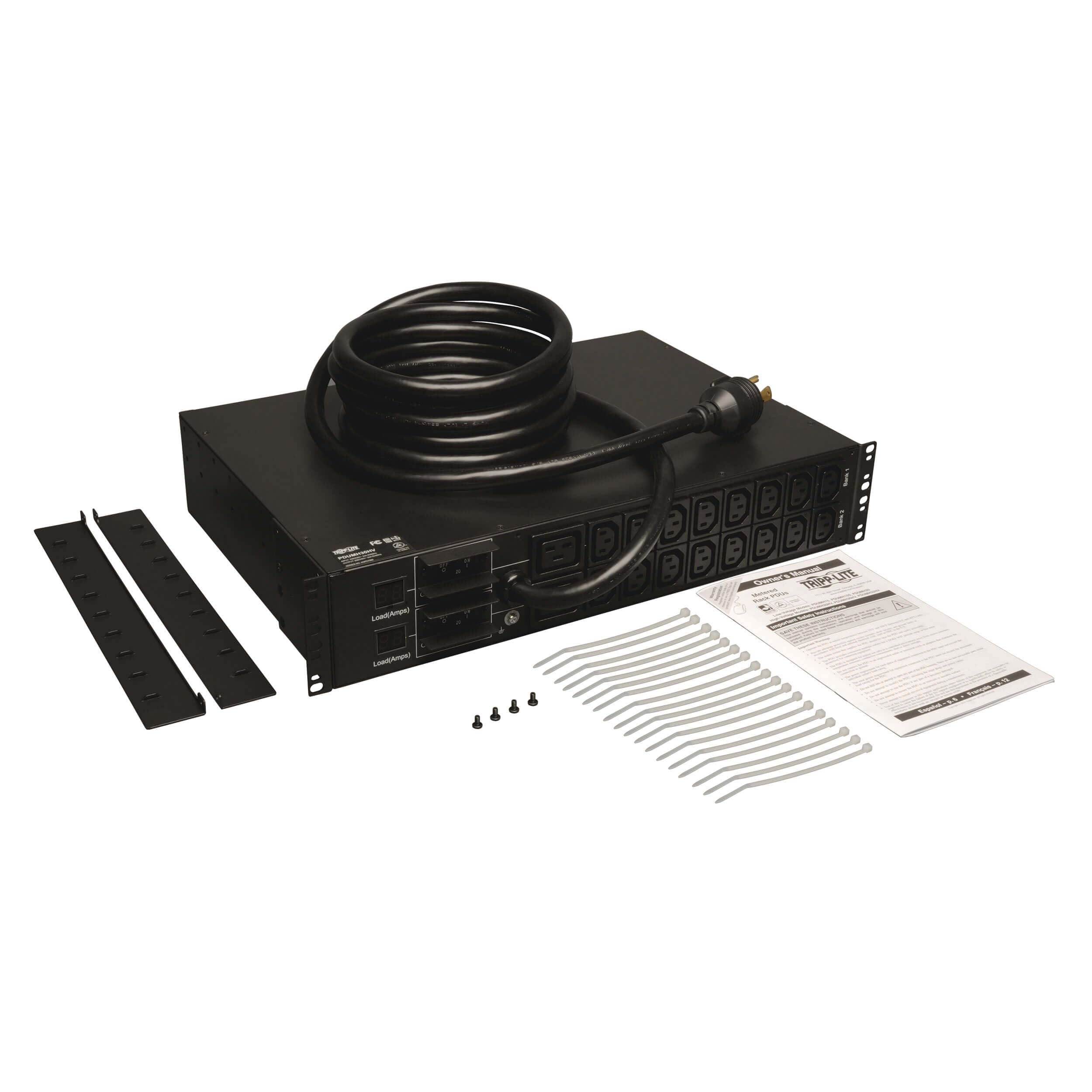 Tripp Lite Metered Pdu, 30A, 18 Outlets (16 C13 & 2 C19), 208/240V, L6 30P, 12 Ft. Cord, 2U Rack Mount Power, Taa (Pdumh30Hv) Bl