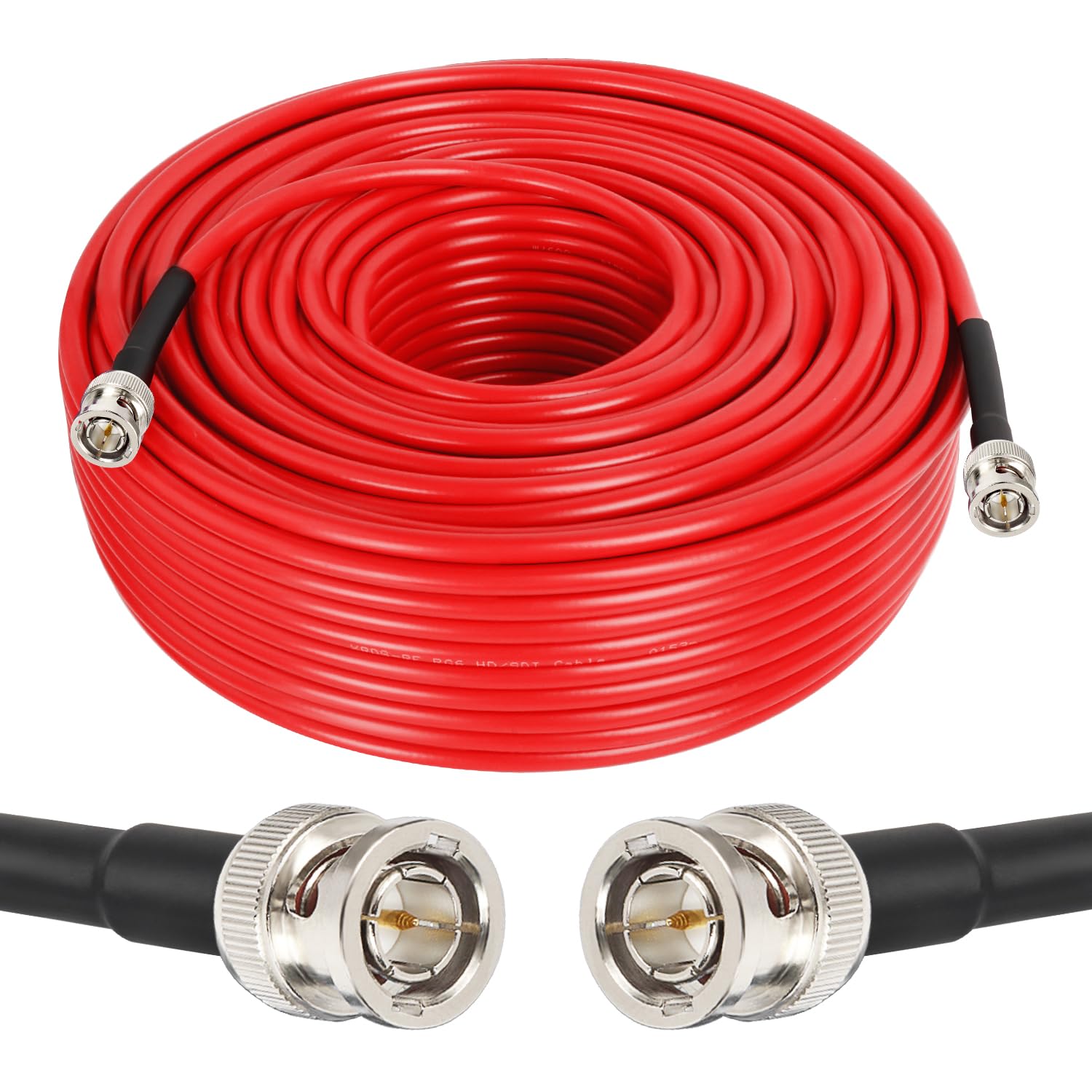 200Ft Sdi Cable Bnc Cable Xrds Rf Hd Sdi Cable Bnc Digital Video Cable 75 Ohm Rg59 Bnc Male Cable For 4K 1080P 3G/6G Hd Sdi Came