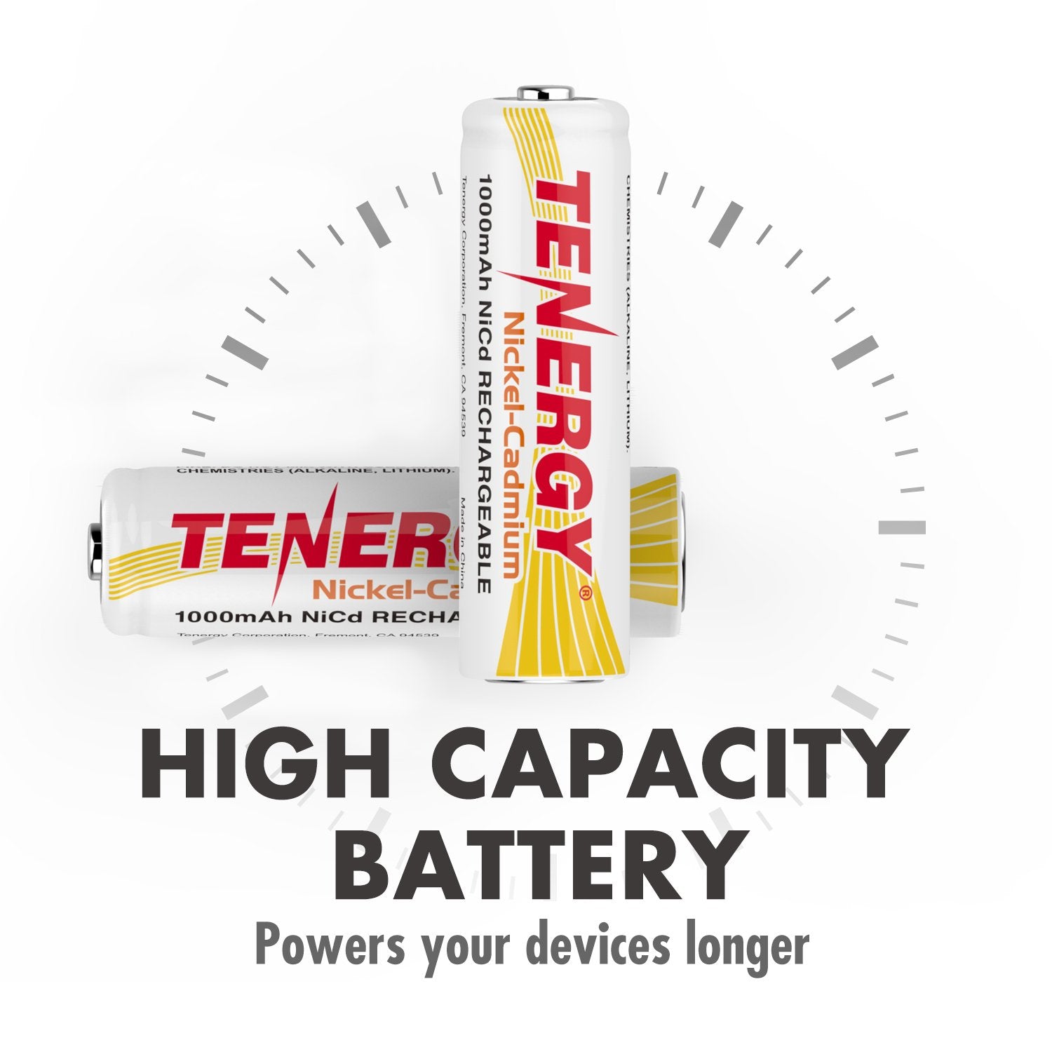 Tenergy Aa Rechargeable Nicd Battery, 1.2V 1000Mah High Capacity Aa Batteries For Solar Lights, Garden Lights, Yard Light 24 Pac
