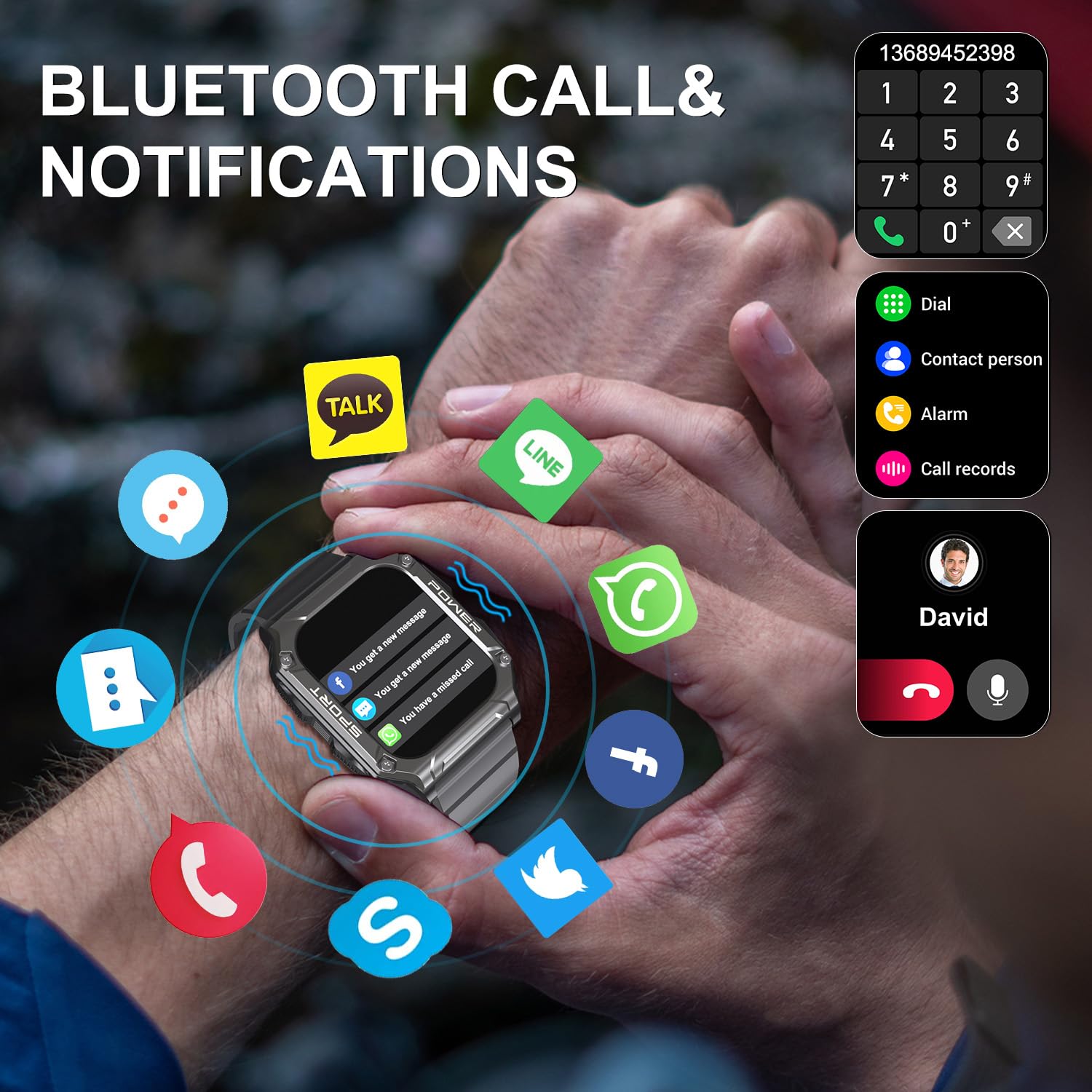 Smart Watch For Men With Phone Function 1.95    Hd Touchscreen Smartwatch Fitness Tracker 130+ Sports Modes Ip68 Waterproof Wris