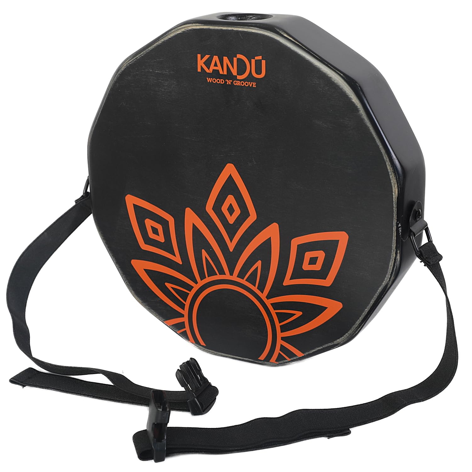 KTK The First Handcrafted, Hand Drum Percussion, TwoSound Cajn Body Snare, Portable Cajon by Kandu (Black)