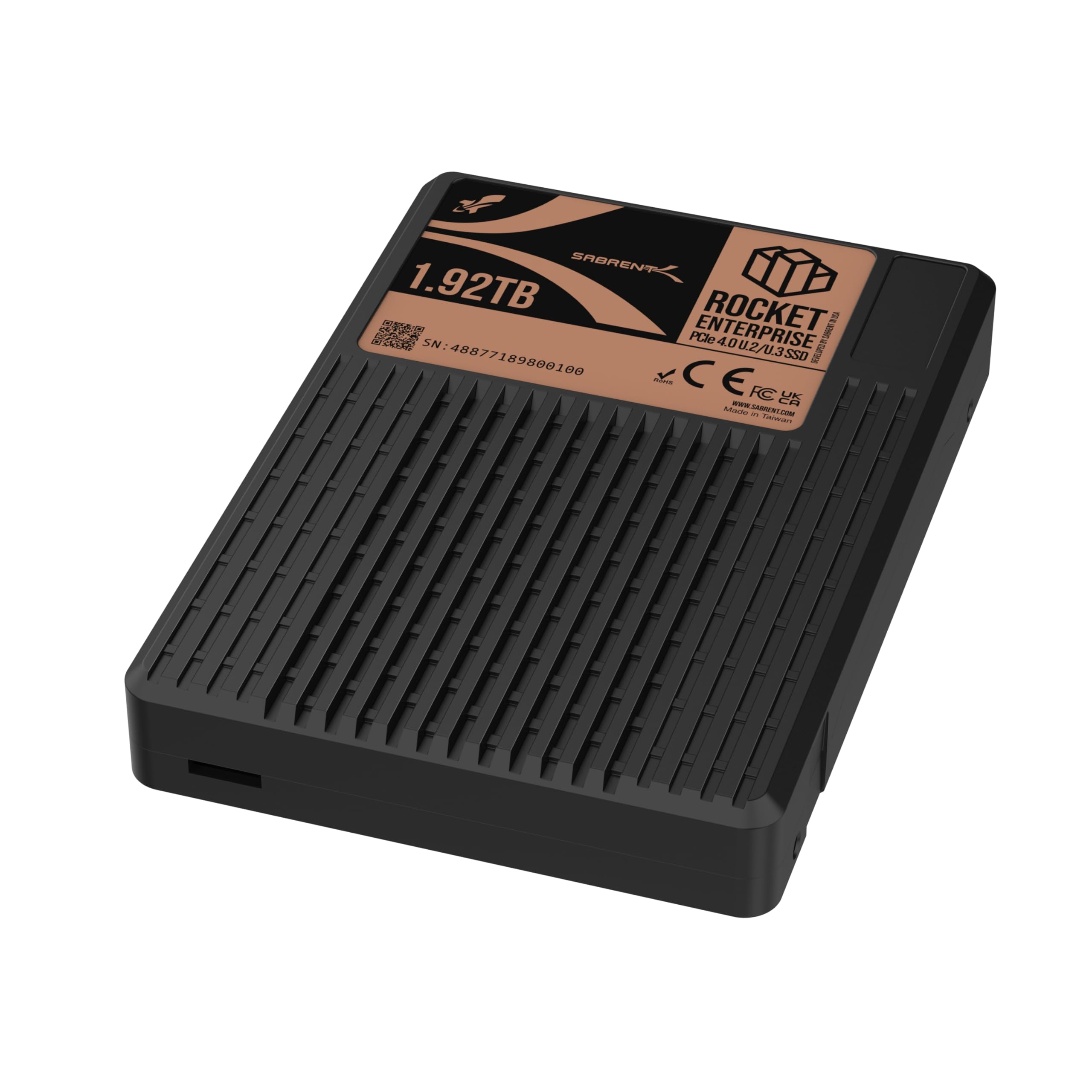 SABRENT Rocket Enterprise PCIe 4.0 U.2 NVMe 1.92TB SSD, High-Endurance Server Drive with Power Loss Protection, Up to 7,000MB/s,