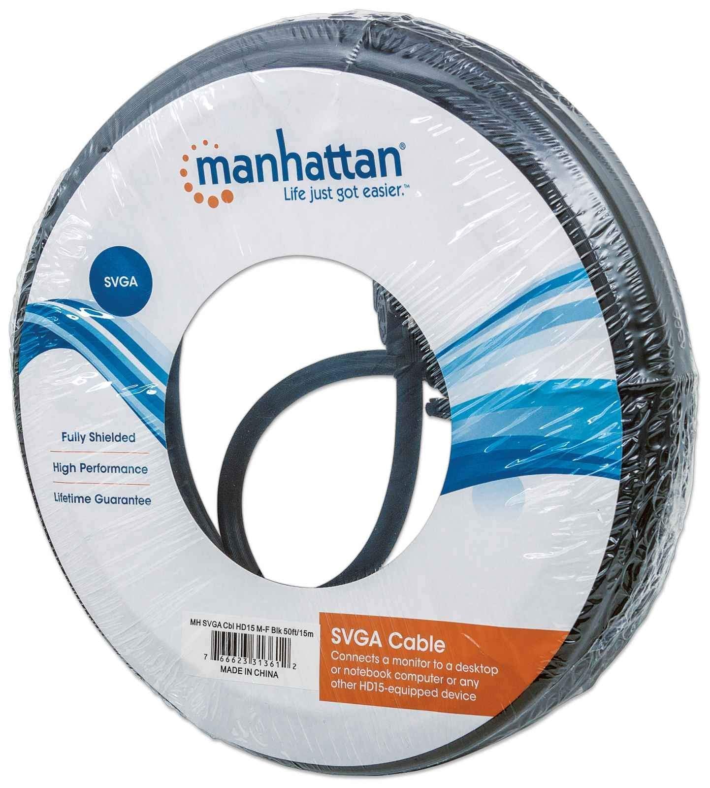 Manhattan 50 Feet Svga Extension Cable (313612)