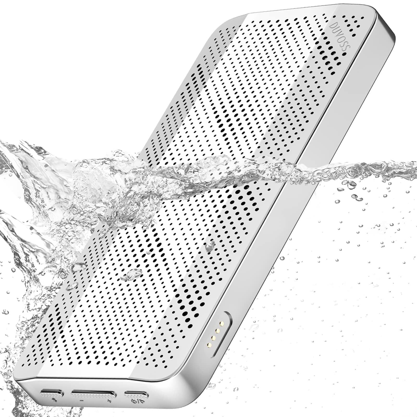 Duvoss Bluetooth Speaker, 0.65'' Ultra Thin Portable Magnetic Speakers, Loud&Clear Sound, Ip67 Waterproof Dustproof, Bluetooth 5