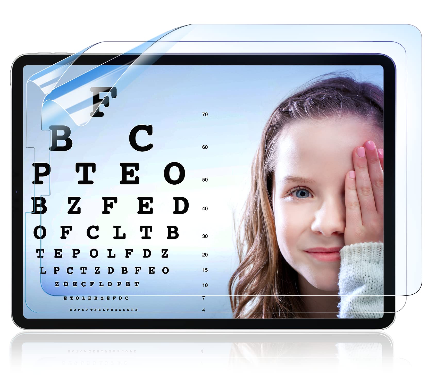 2Pack Anti Blue Light Screen Protector Compatible With Ipad Pro 12.9 Inch 2022/2021/2020/2018 (6Th/5Th/4Th/3Rd Generation), Hd C