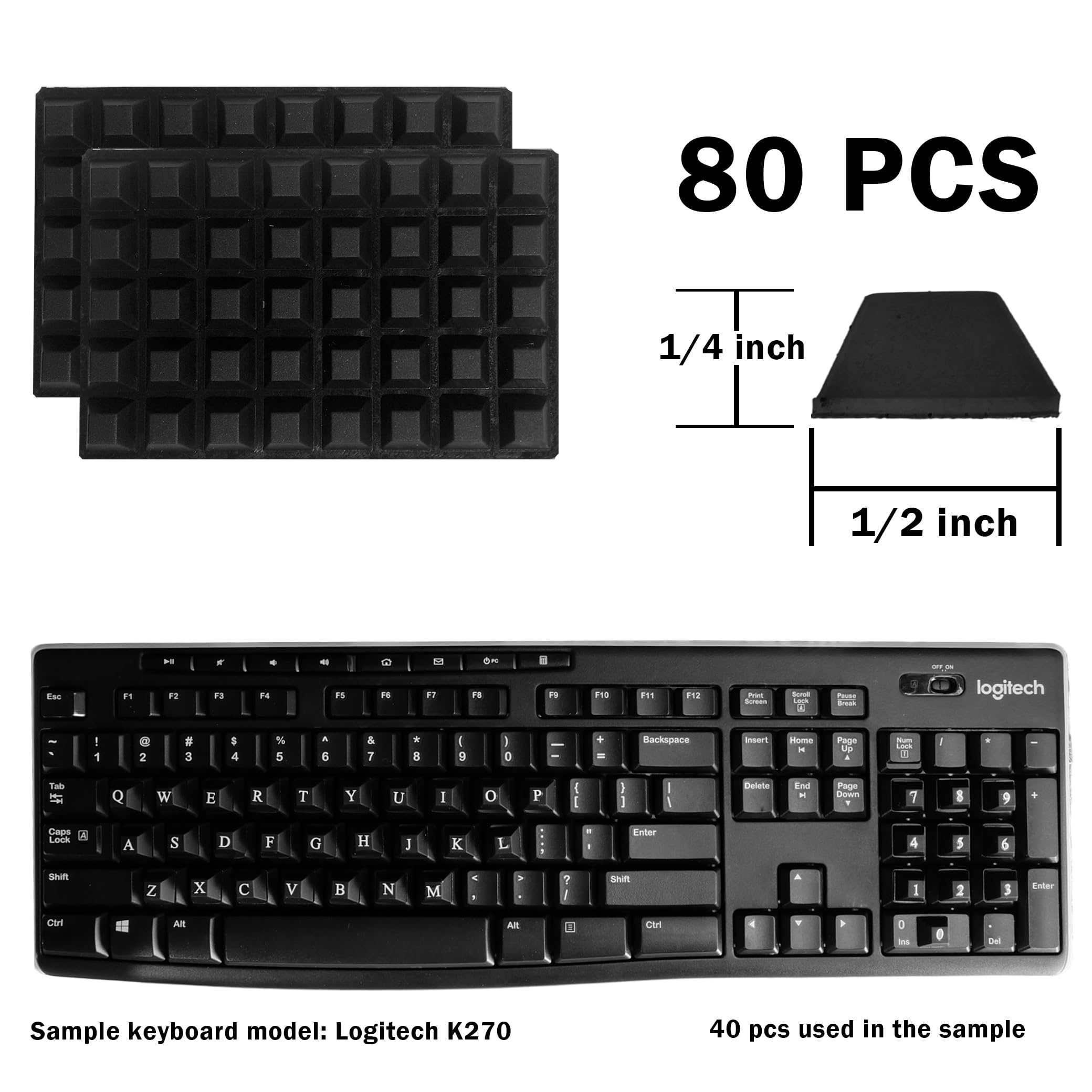 80 Pcs Raised Keyboard Stickers With Diy Letter Decals For Nail Art Typing, Adhesive Keycap Riser For Long Nails Protection For