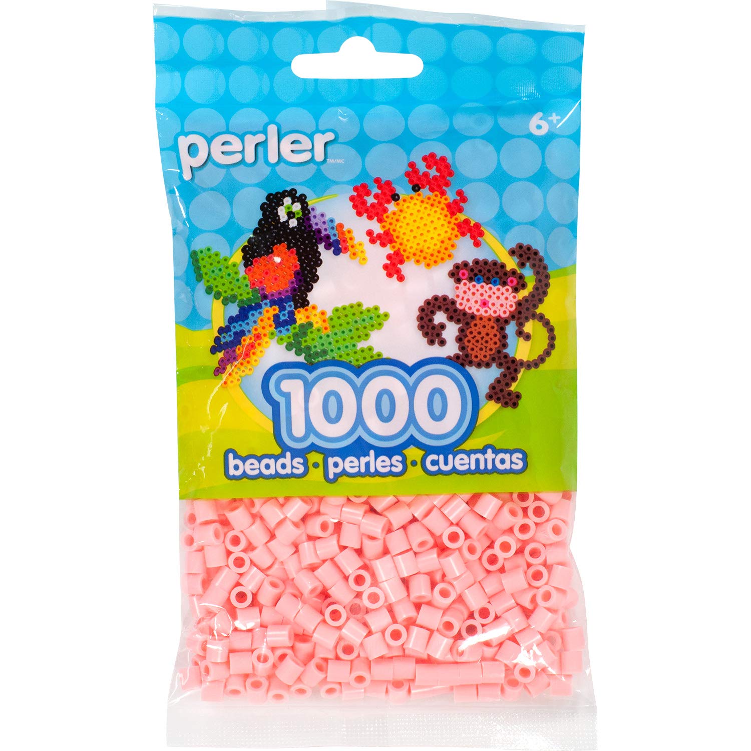Perler Beads Fuse Beads For Crafts, 1000Pcs, Flamingo Pink