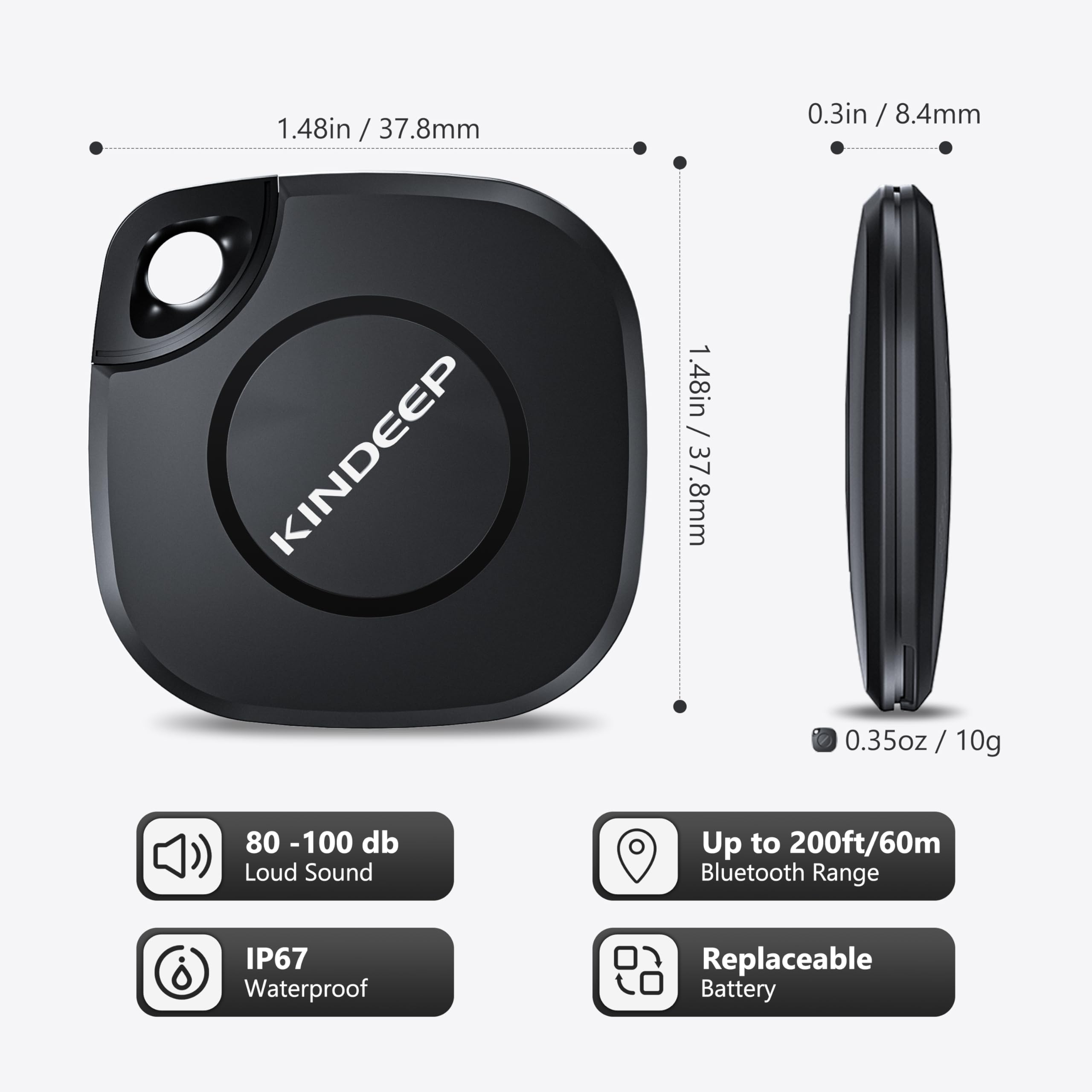 Tracker Air Tag 2 Pack: Smart Key Finder Work With Apple Find My (Ios Only), Luggage Tracker For Kids Keys Wallet Bags And Pets,