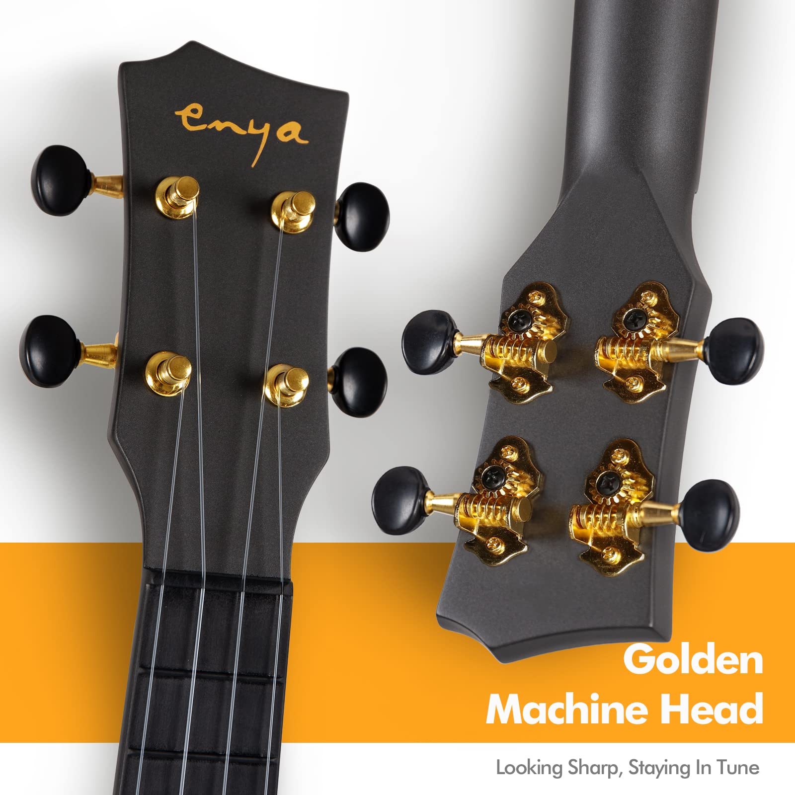 Enya Soprano Ukulele 21 Inch Carbon Fiber Travel Ukelele Nova U Mini Simple Yukalalee With Beginner Kit Includes Case Strap Capo