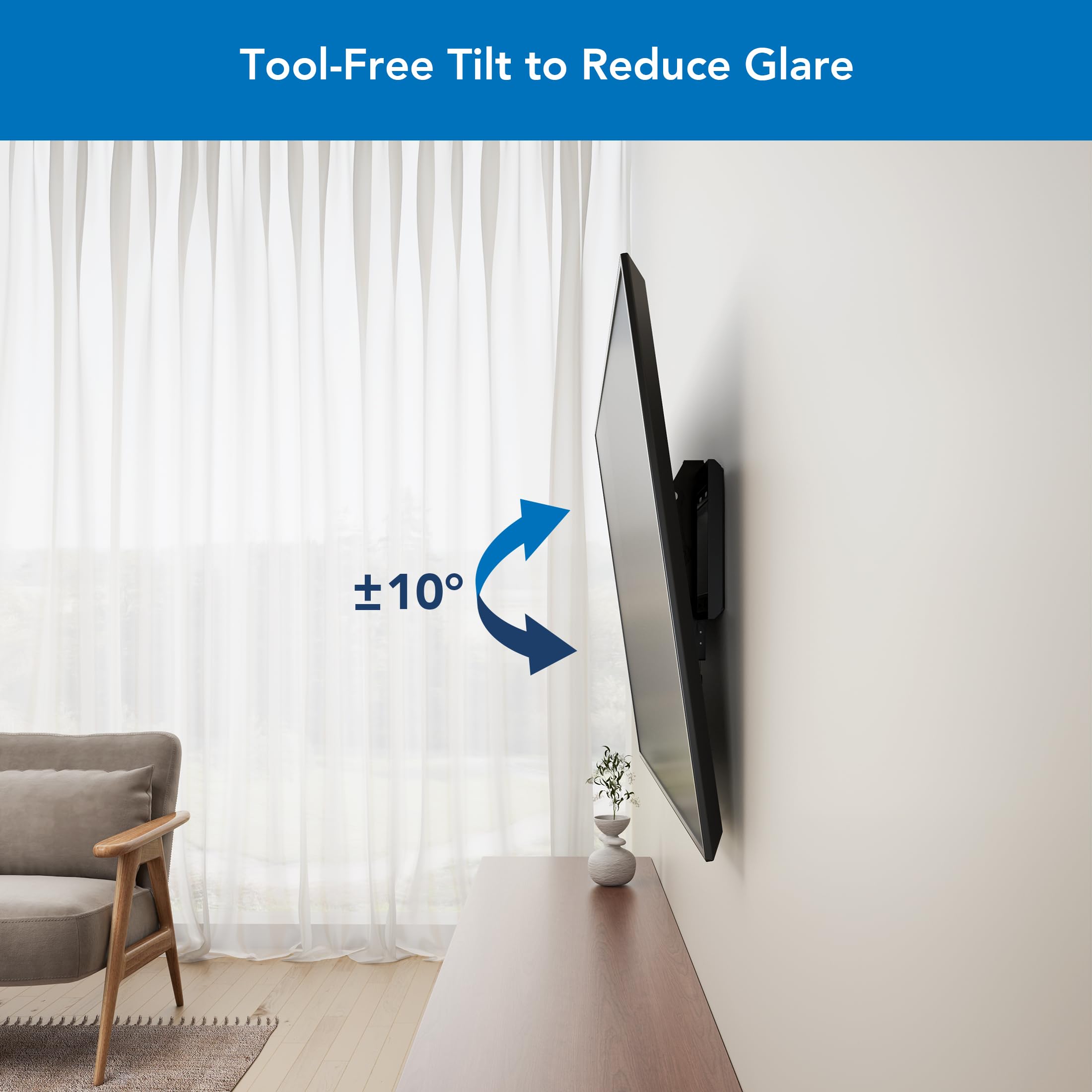 Mount It! Heavy Duty XXL TV Wall Mount for Extra Large TVs, Tilting TV Mount, max VESA 900x600, Holds up to 264lb, Large TV Wall Mount for 60', 65', 70', 75', 80', 85', 90', 100', 120'