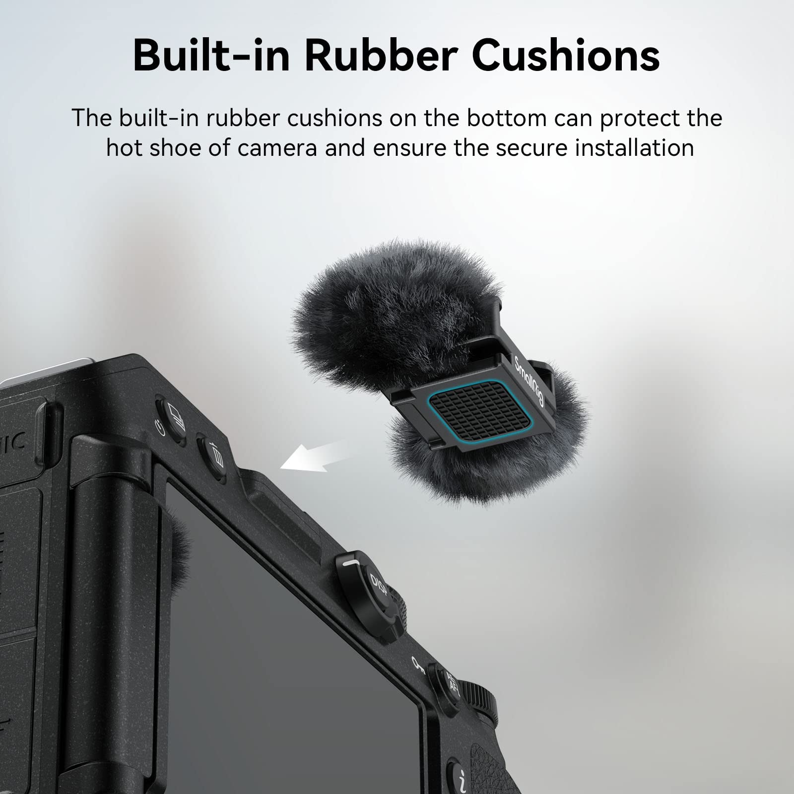 Smallrig Noise-Reduction Windsheild Made Of Nylon And Fiber, With Cold Shoe Adapter And Rubber Cushions For Nikon Z 30-3859