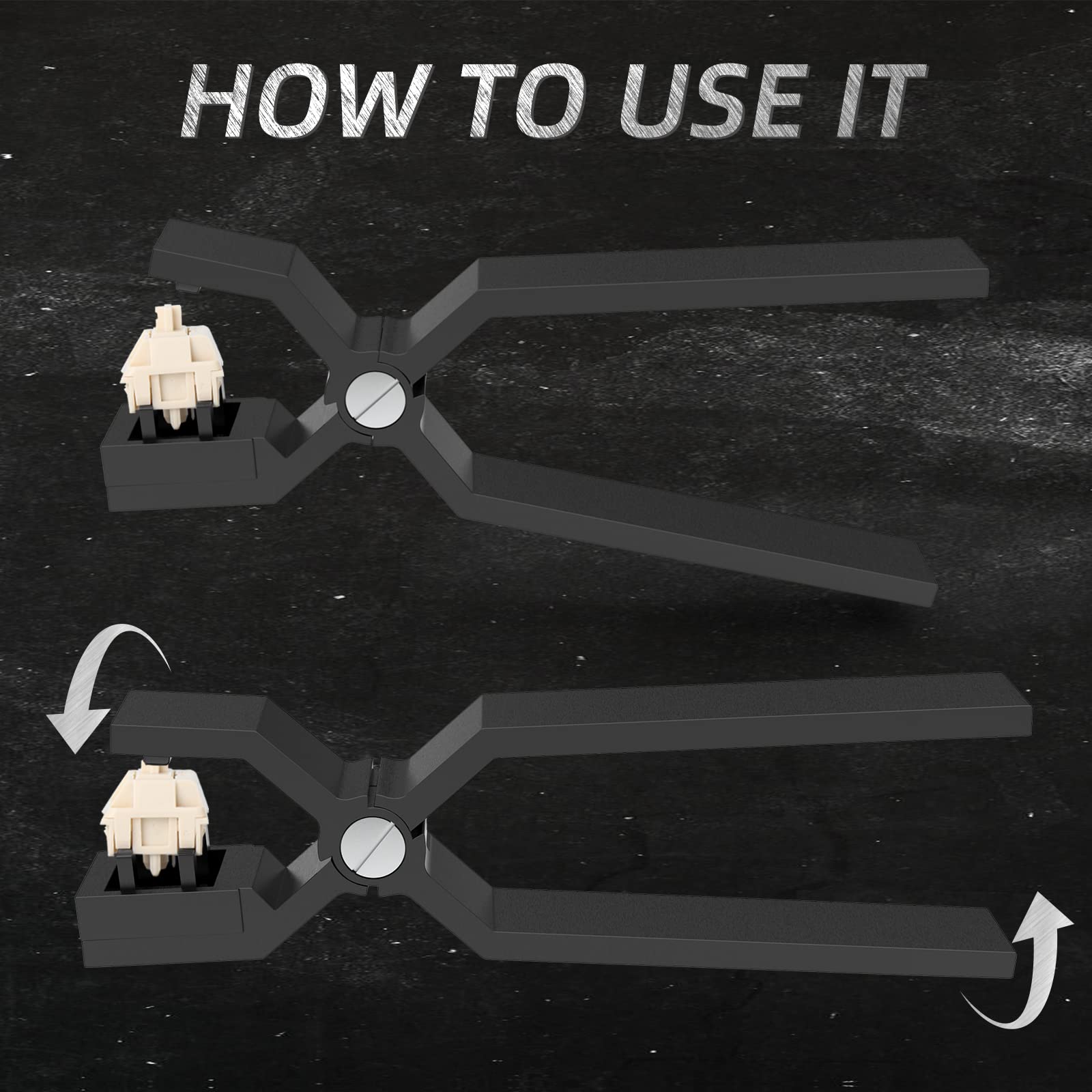 Yimagujrx Runjrx Keyboard Switch Opener,2 In 1 Cnc Modular Switch Opener For Kailh Gateron Cherry Ttc Akko Holy Panda,Made Of Aluminium (Black)