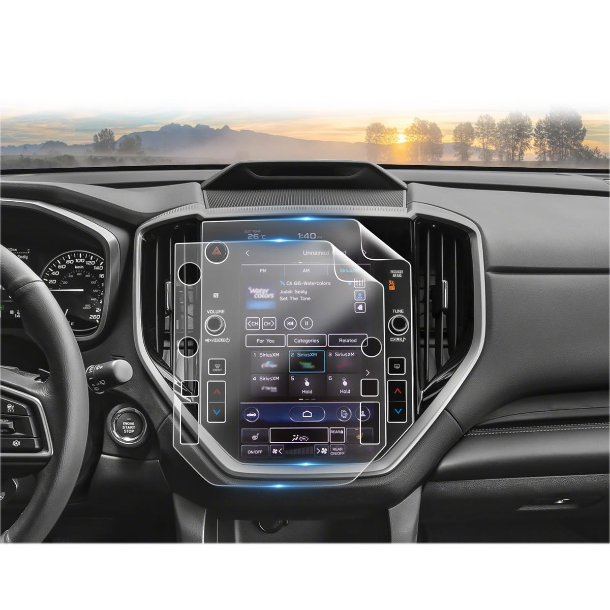 Cdefg For Subaru Crosstrek Impreza 2024 2025 Screen Protector Touch Screen Display Cover For 2024 2025 Crosstrek & Impreza 2024 2025 Accessories 11.6' Nano Foils (2Pcs)