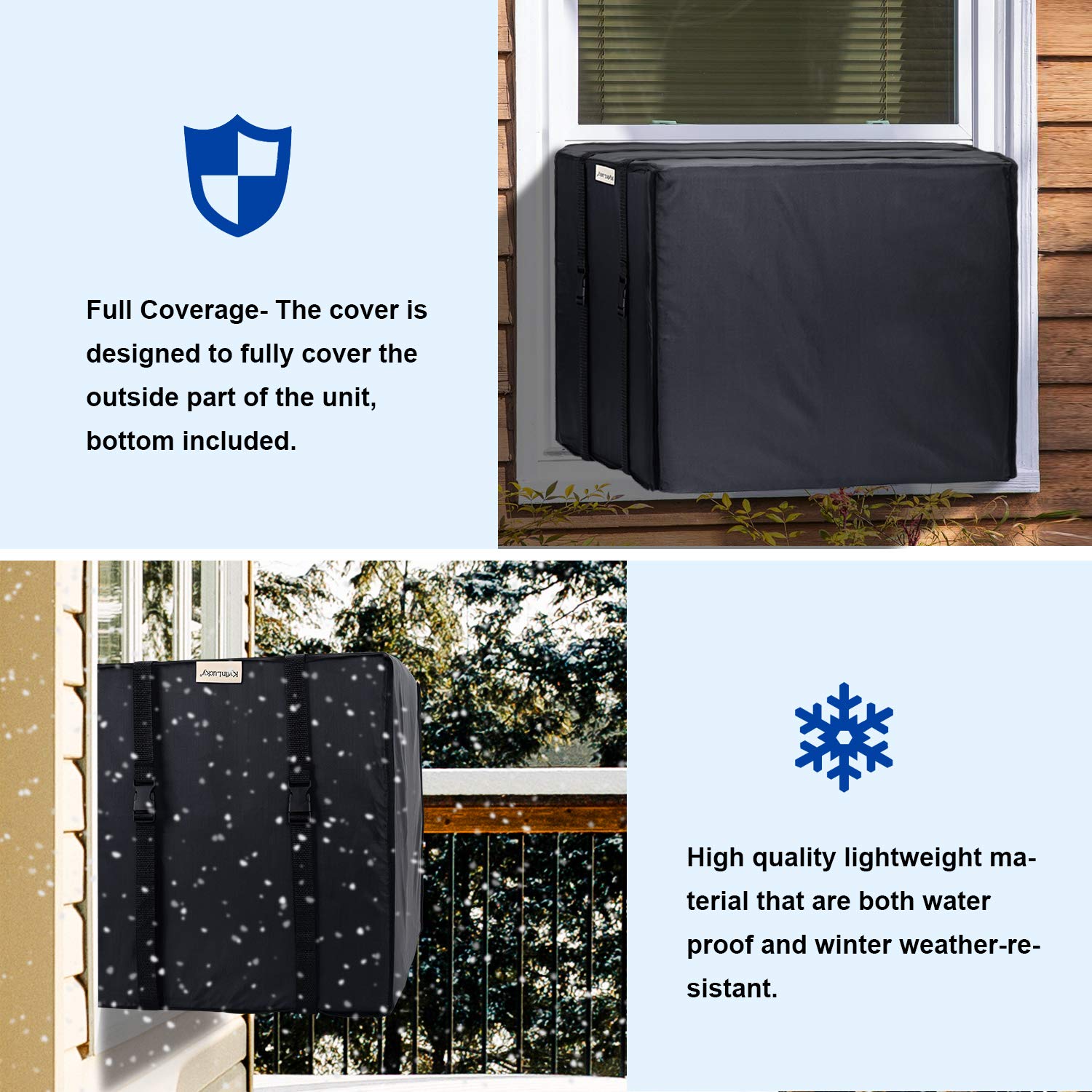 Kylinlucky Air Conditioner Covers For Window Units Outside Ac Cover 27.5W X 25D X 19H Inches