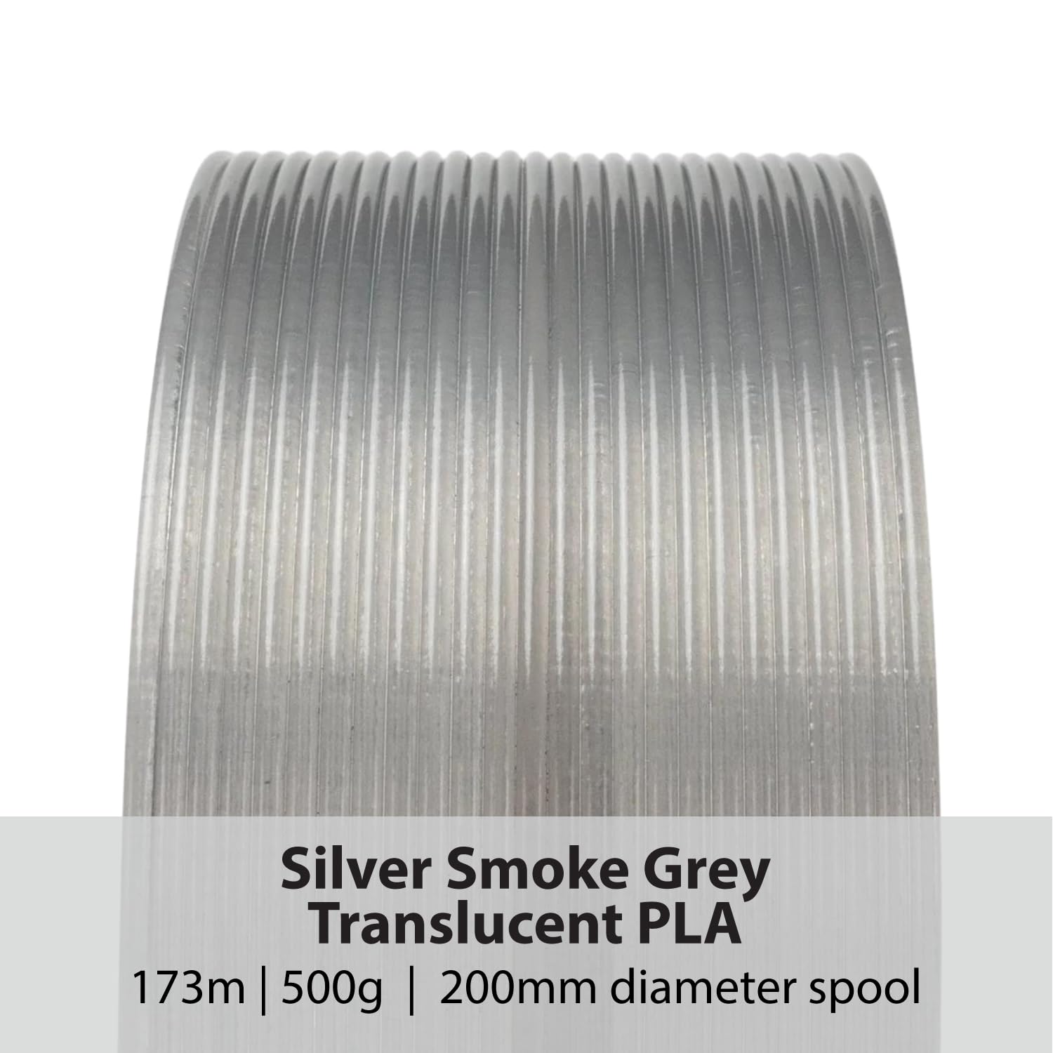 Protopasta Pla 3D Printer Filament | 1.75Mm | Silver Smoke Grey Translucent Ht Pla | 500G Spool
