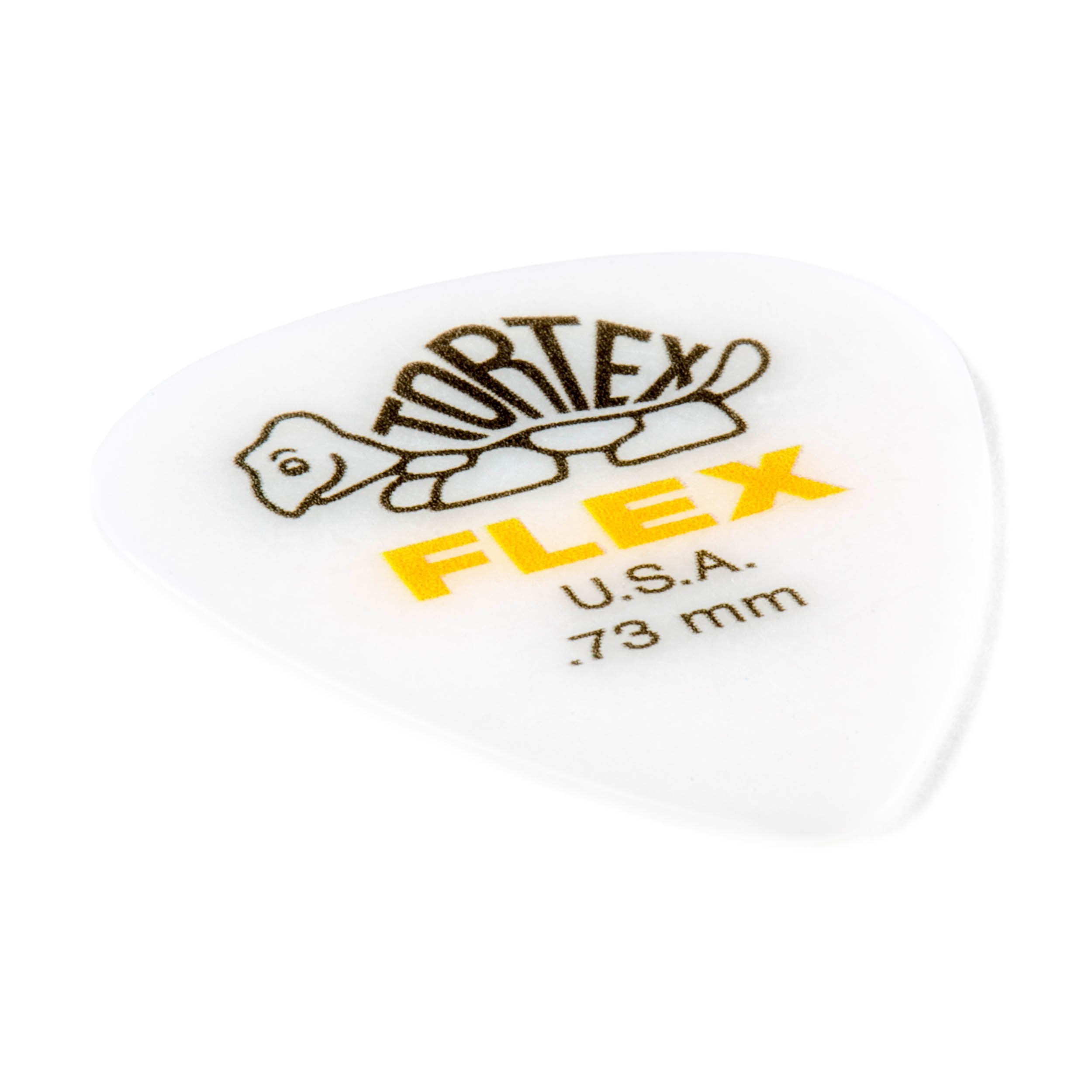 Jim Dunlop Dunlop Tortex Flex Standard .73Mm Yellow Guitar Pick 72 Pack (428R.73)