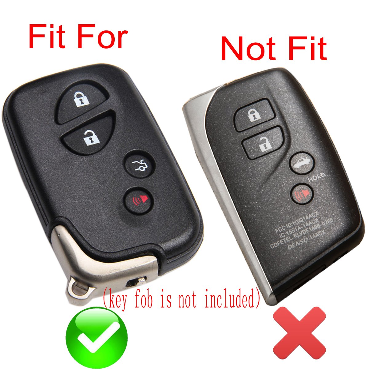 Coolbestda Silicone Key Fob Cover Remote Skin Case Protector Jacket For Lexus Rx350 Es350 Is250 Gx460 Lx570 Is350 Gs430 Gs300 Gs